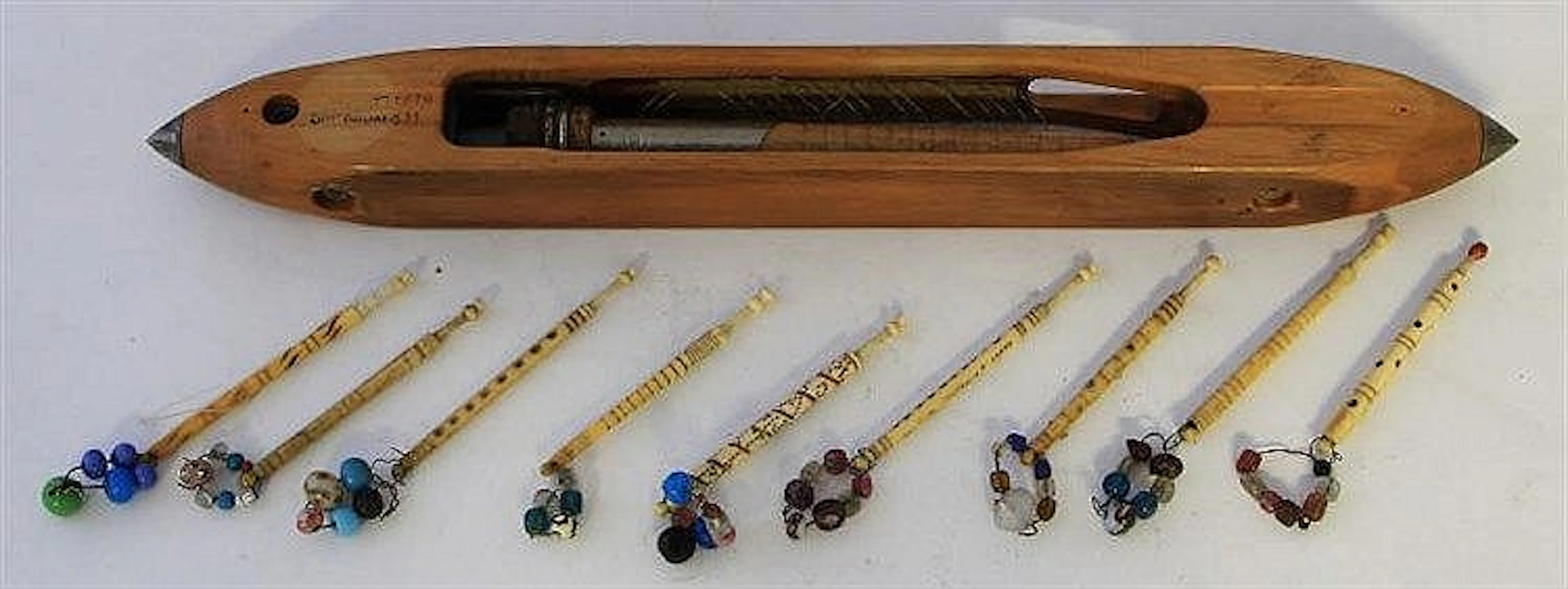 A collection of 19th century and later lace bobbin