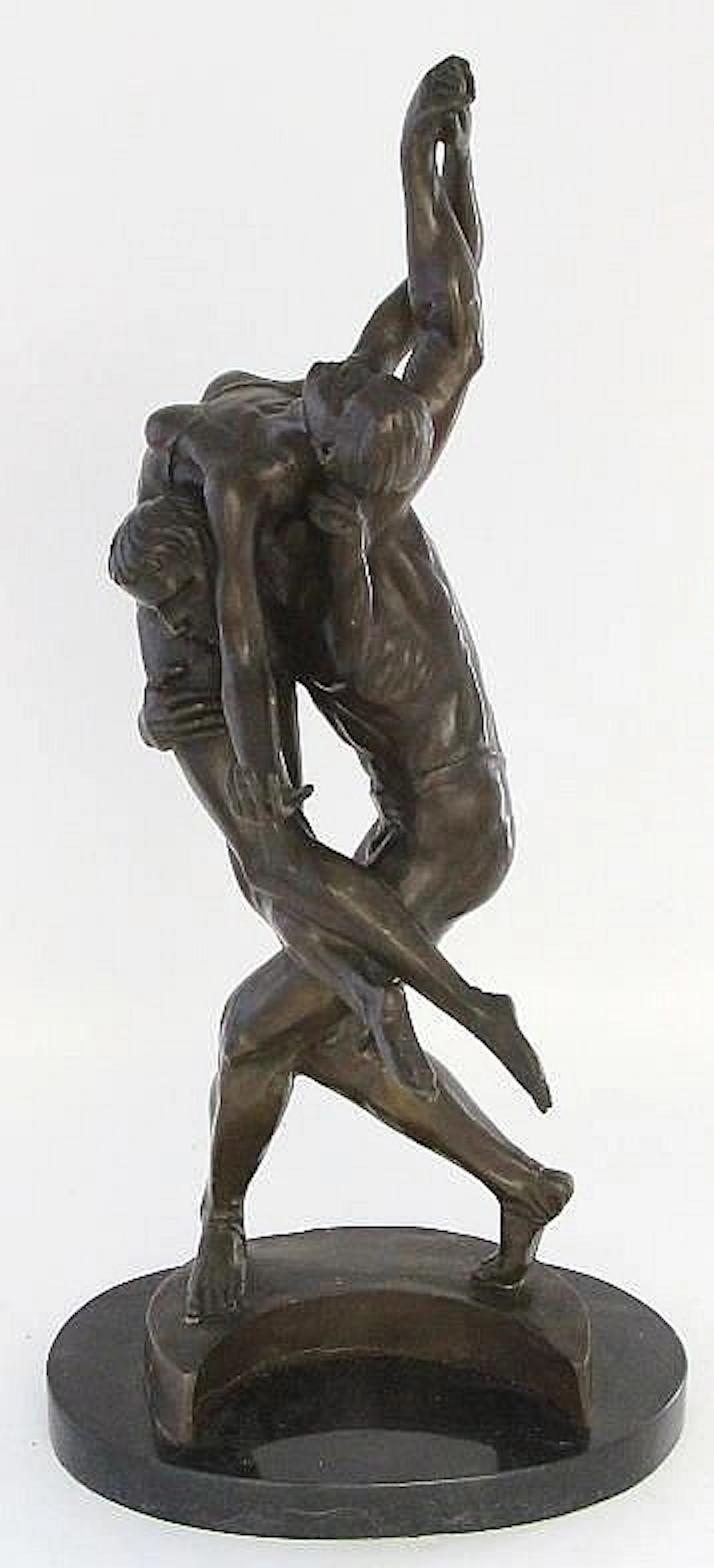 A contemporary bronze figure group depicting dance