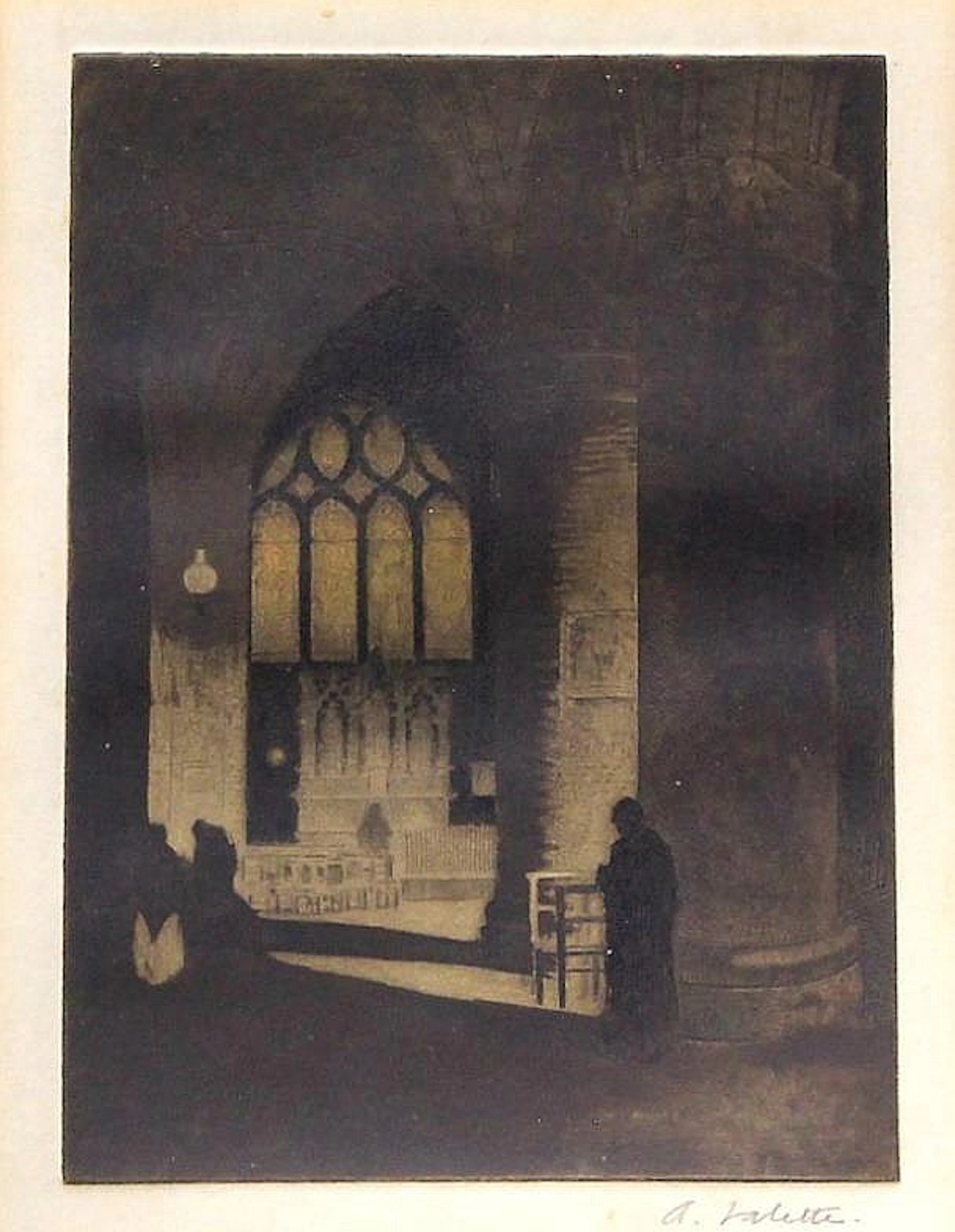 Pierre Adolphe Valette (French, 1876-1942) - 'Church of St. Severin, Paris'