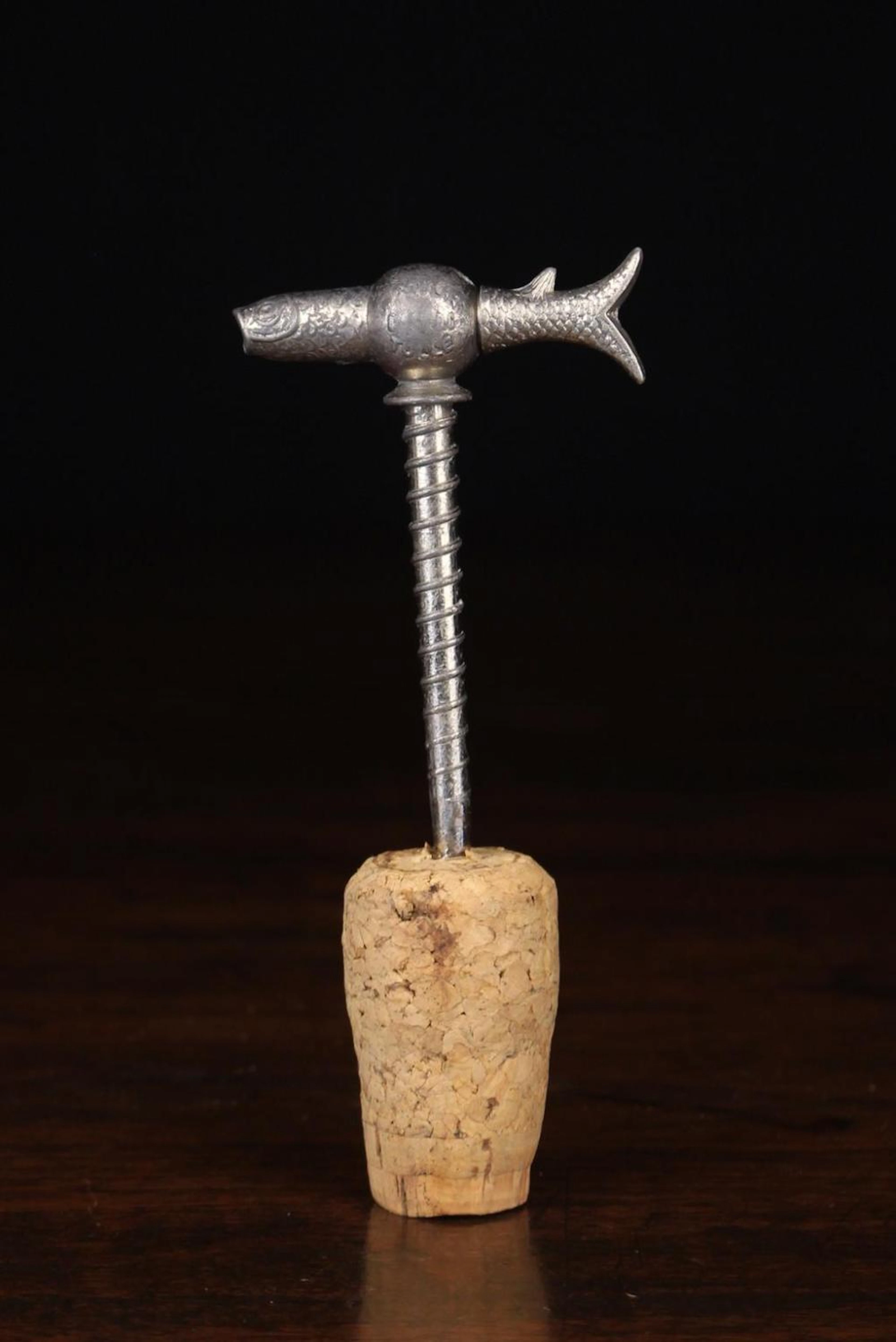 A Late 19th Century French fish-shaped Champagne Tap...