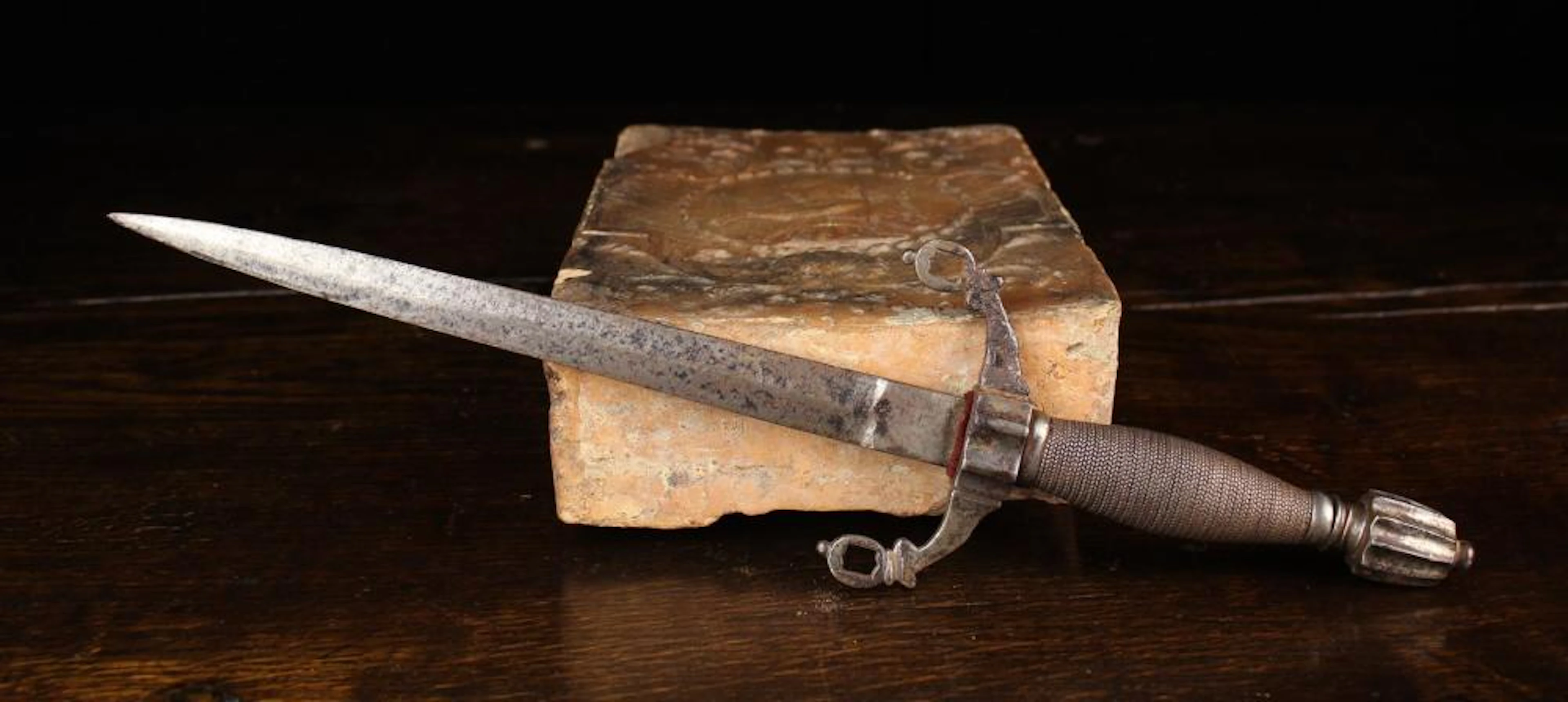 An Antique Parrying Dagger with fluted pommel