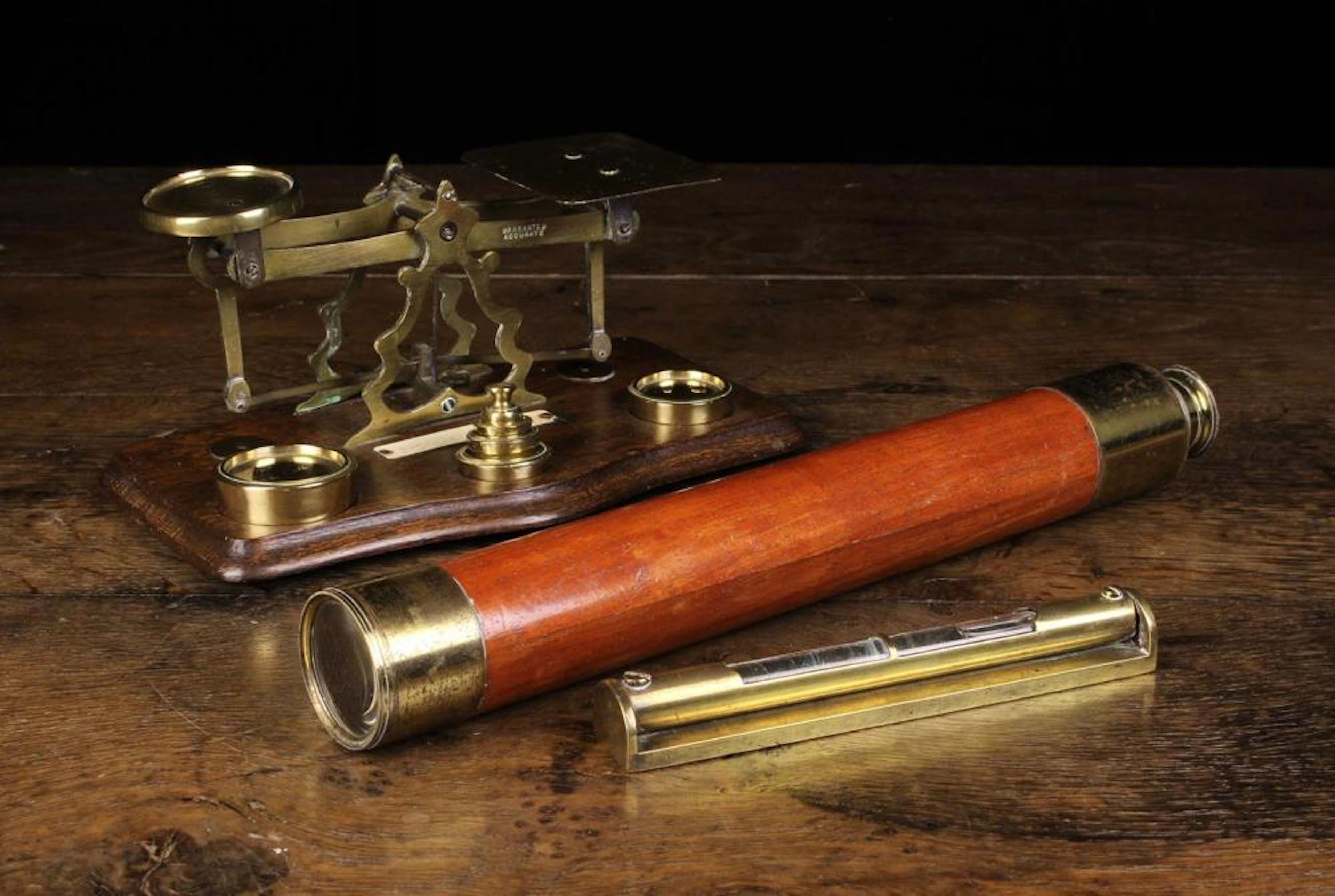 A Set of Antique Brass Postal Scales