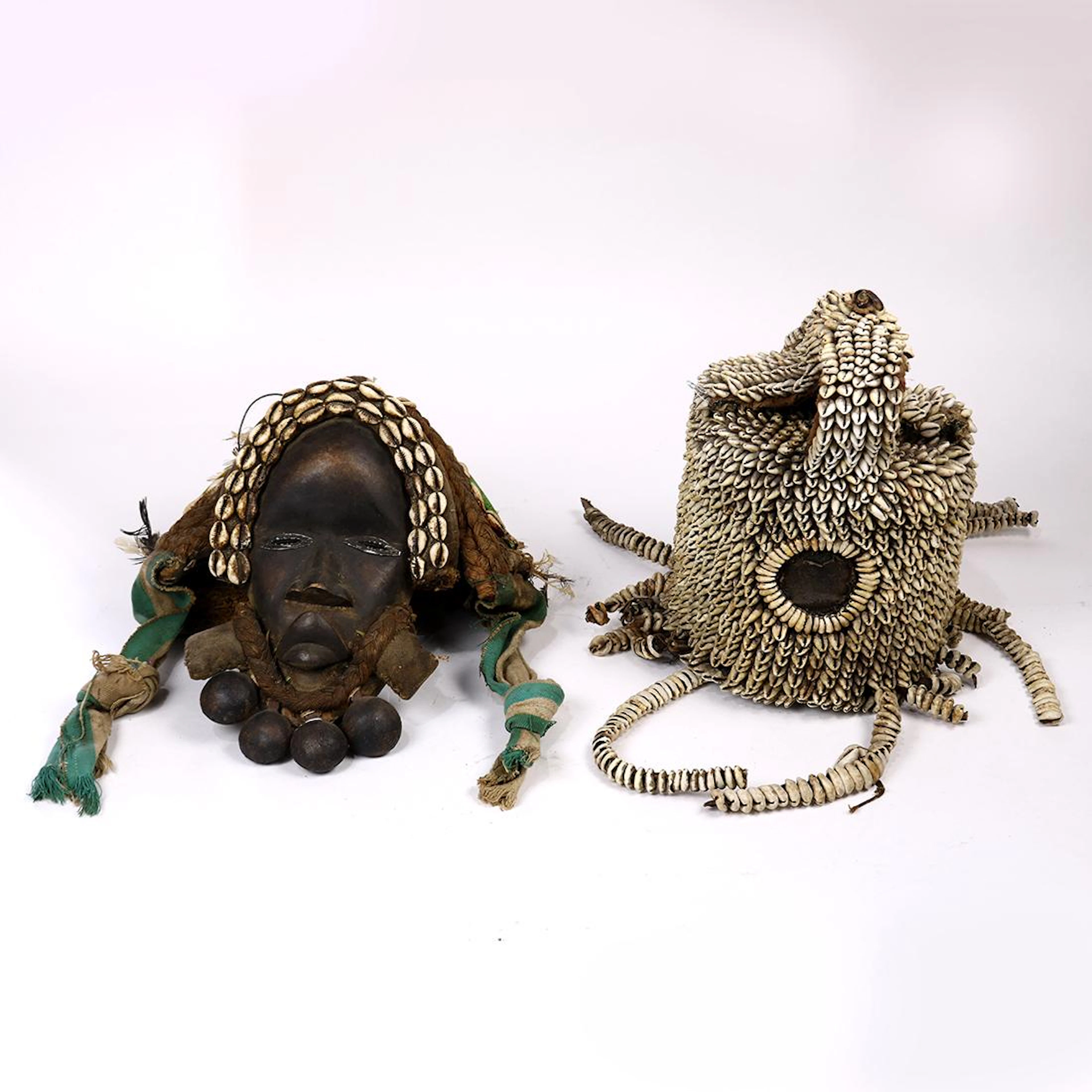 (lot of 2) African tribal headdress group