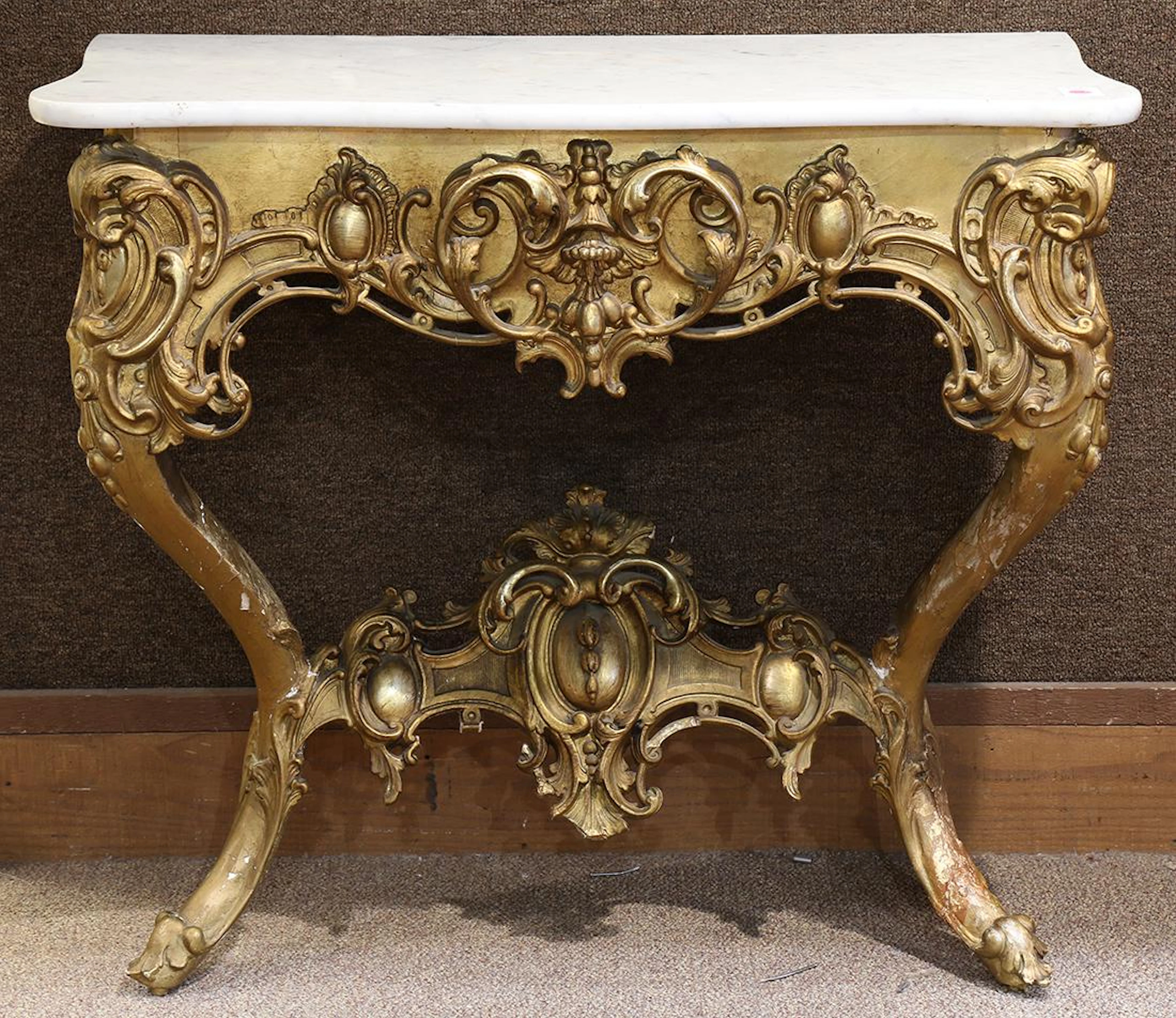 French Roccoco Revival console table