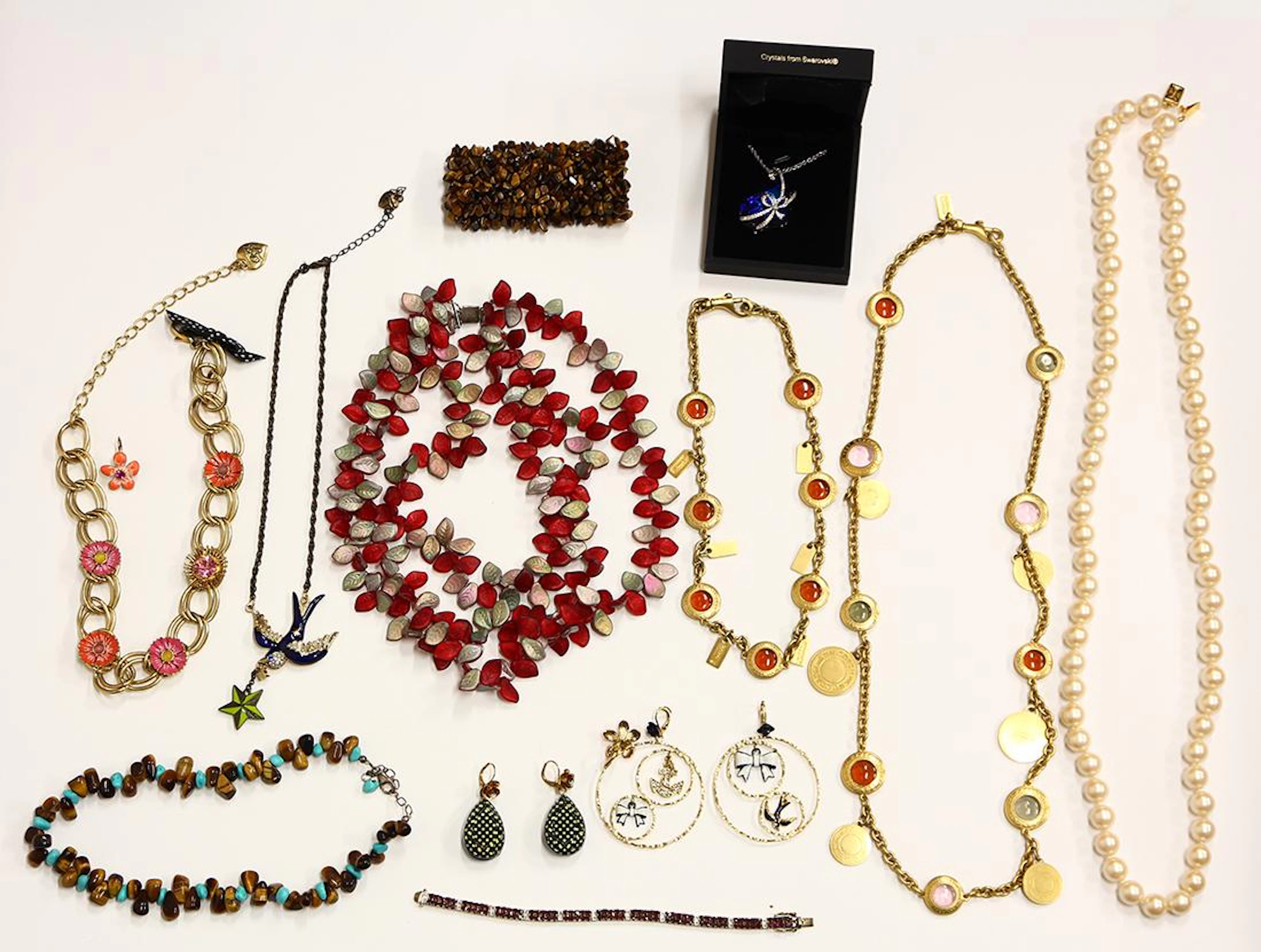 Collection of multi-stone, sterling silver, silver