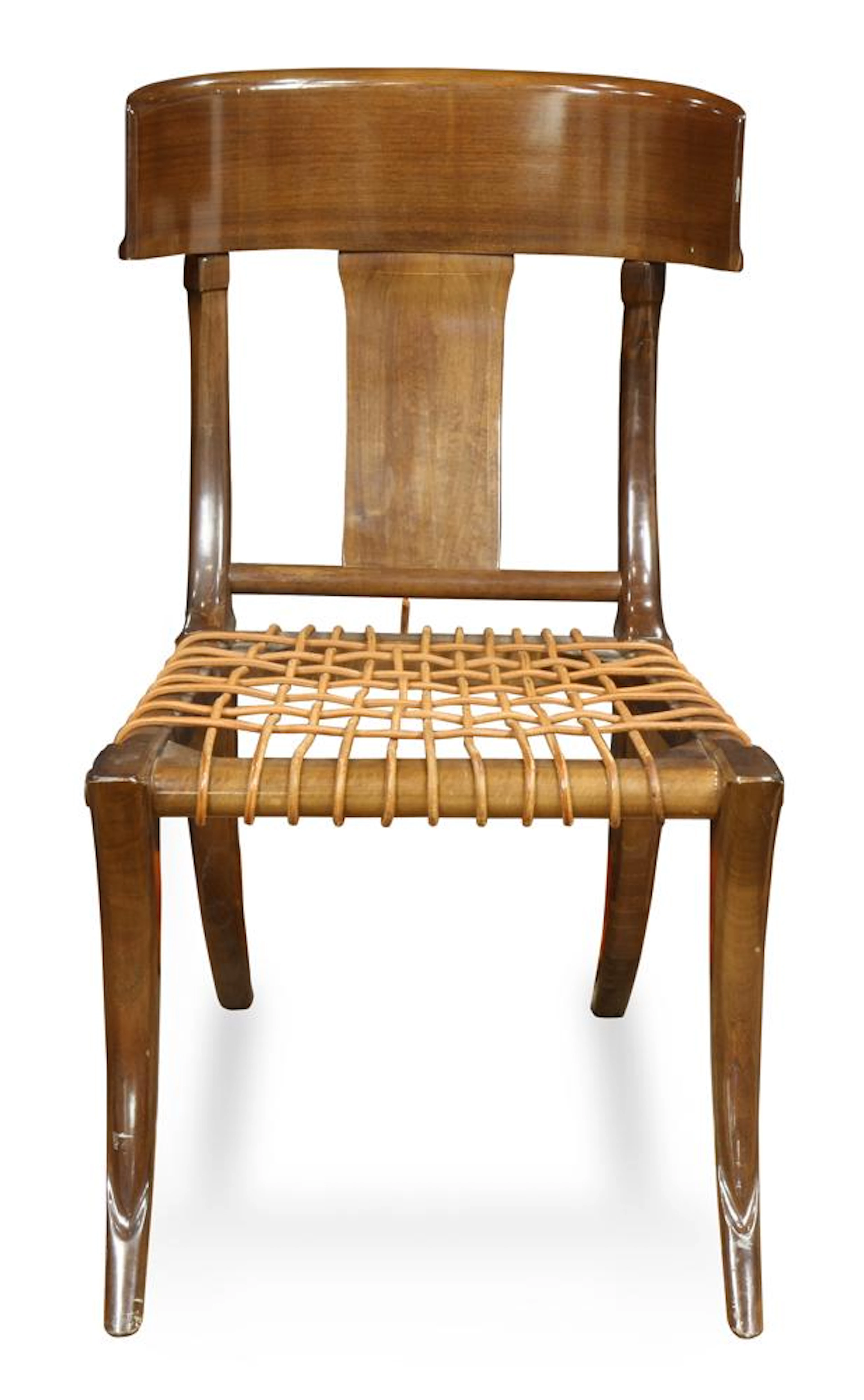 T.H Robsjohn-Gibbings Klismos walnut chair designed in