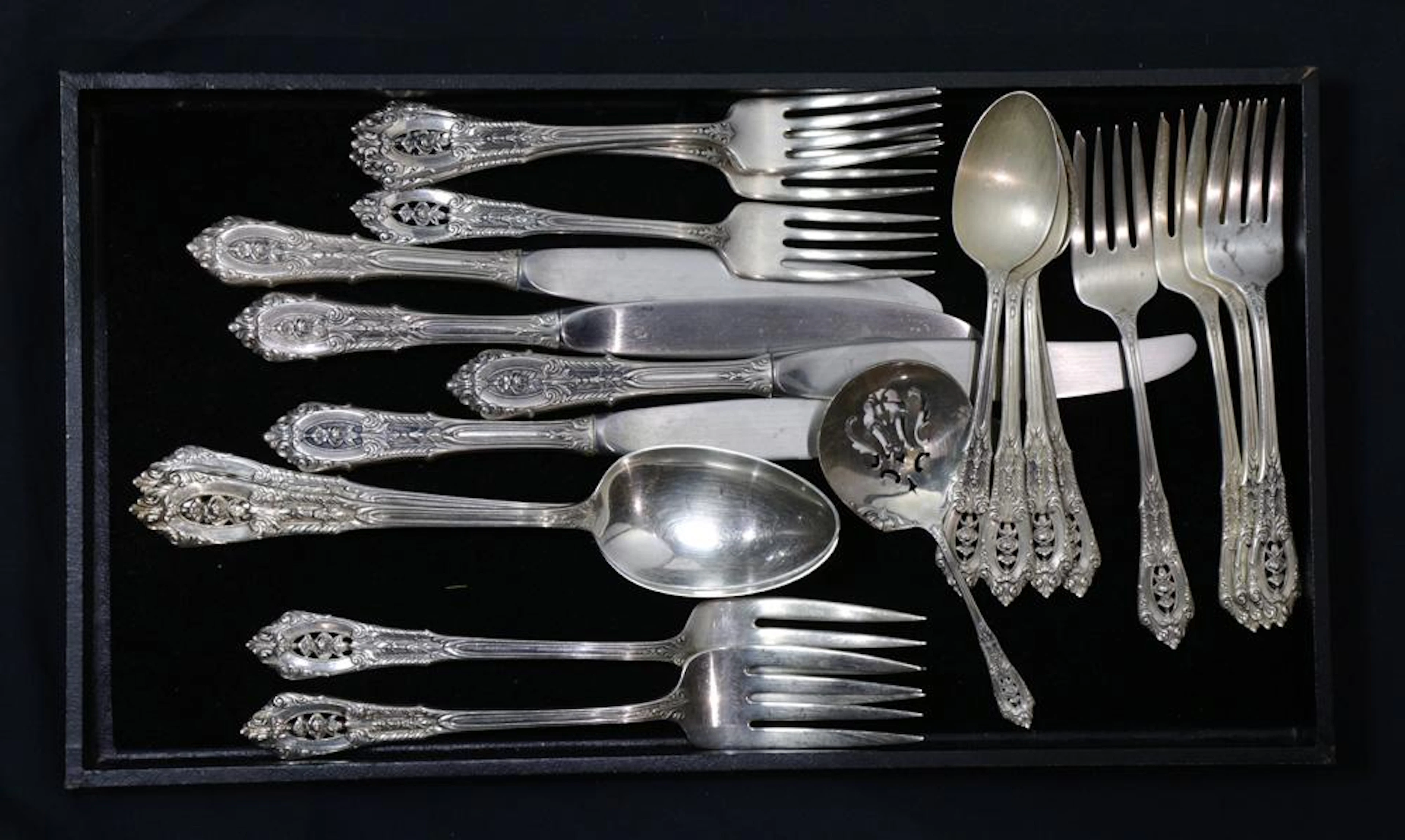 (lot of 21) A Wallace Rosepoint sterling silver