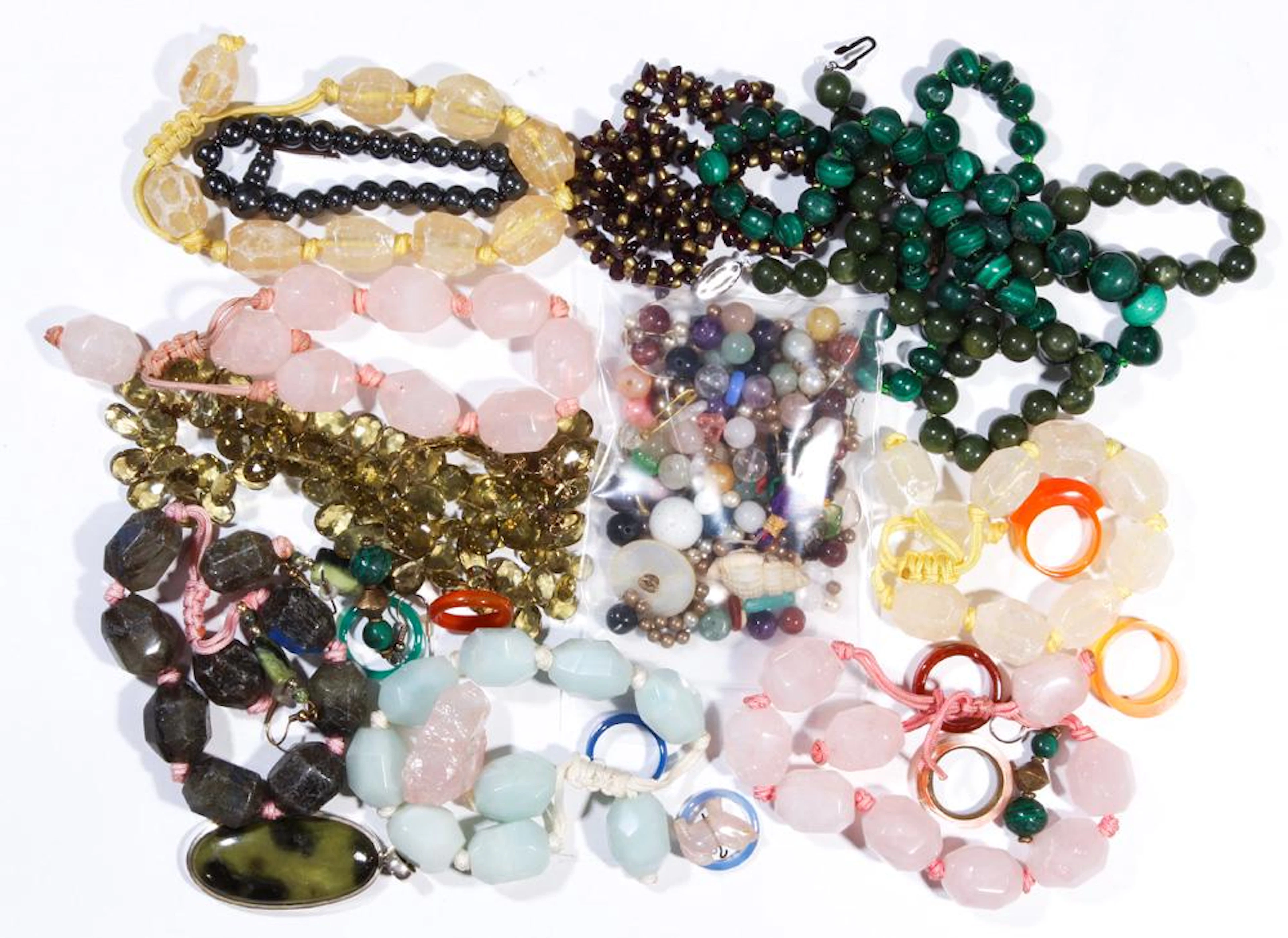 Collection of multi-stone bead, glass, plastic and