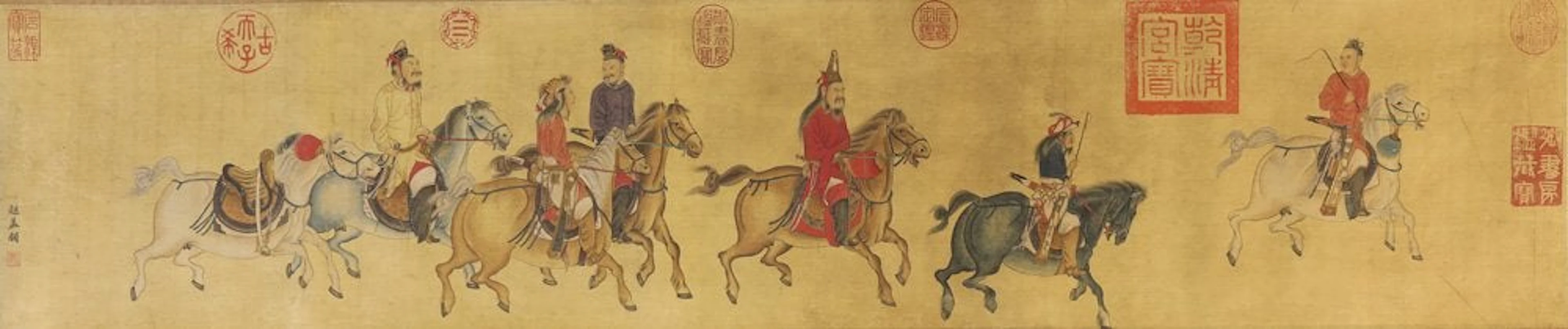 Chinese Painting of Generals Riding Horses, Manner of