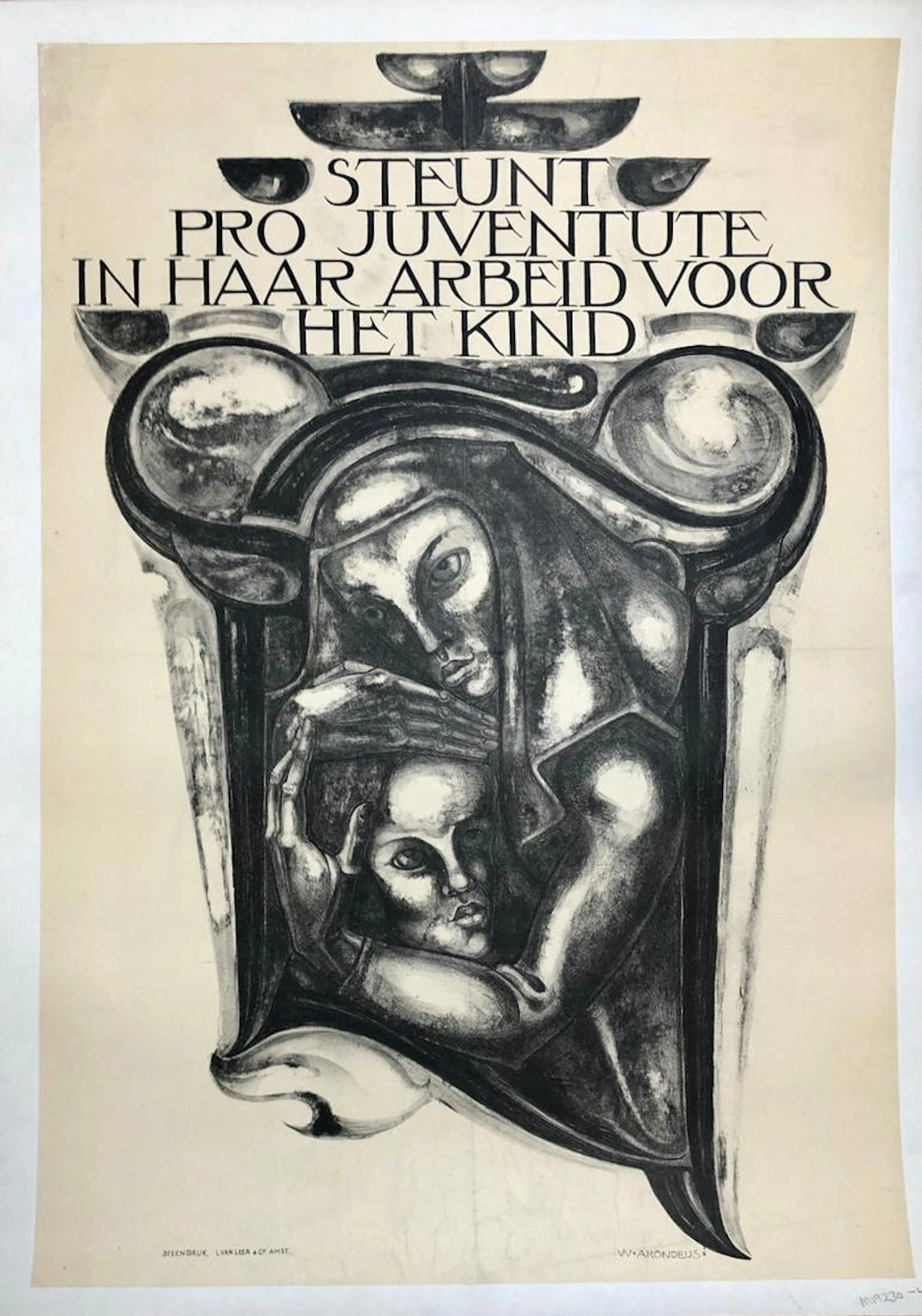 PRO JUVENTUTE Dutch Poster, Willem Arondeus 1930s