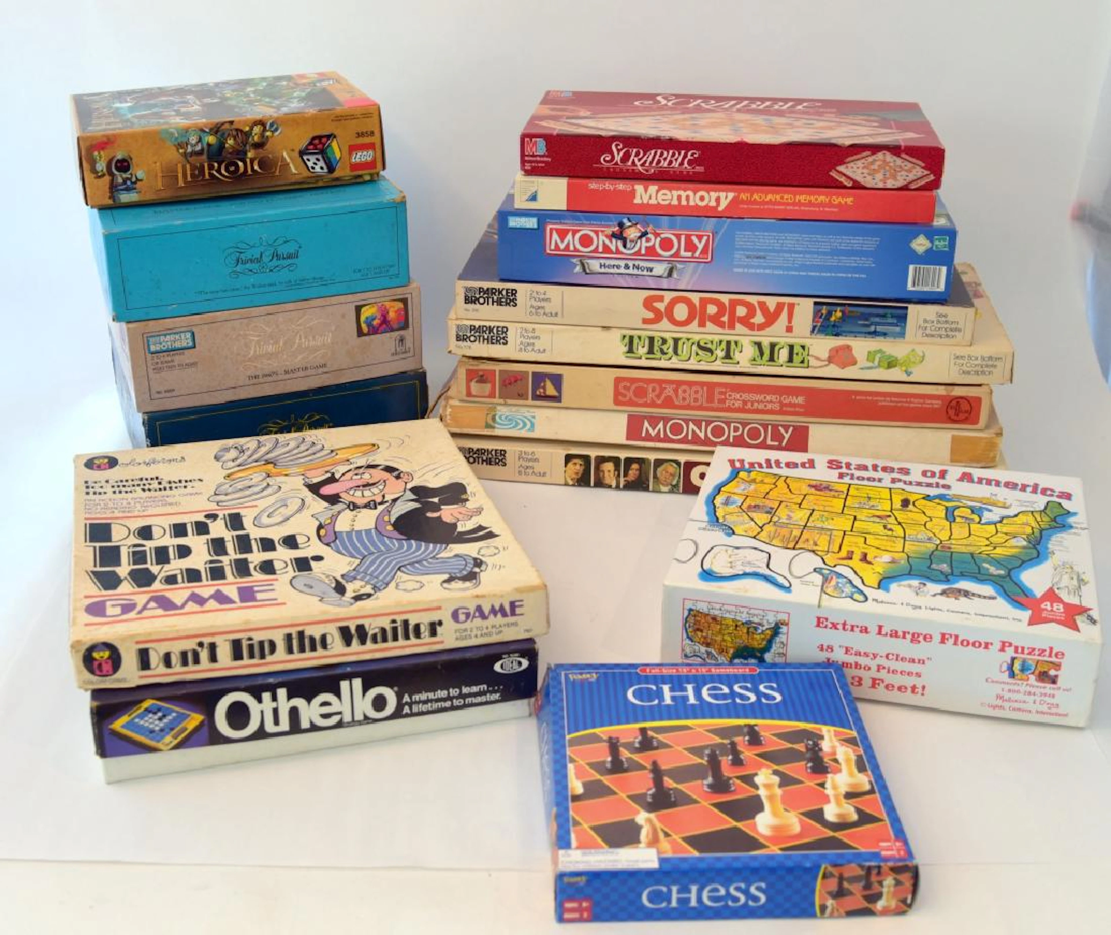 Vintage Board Games & US Floor Puzzle