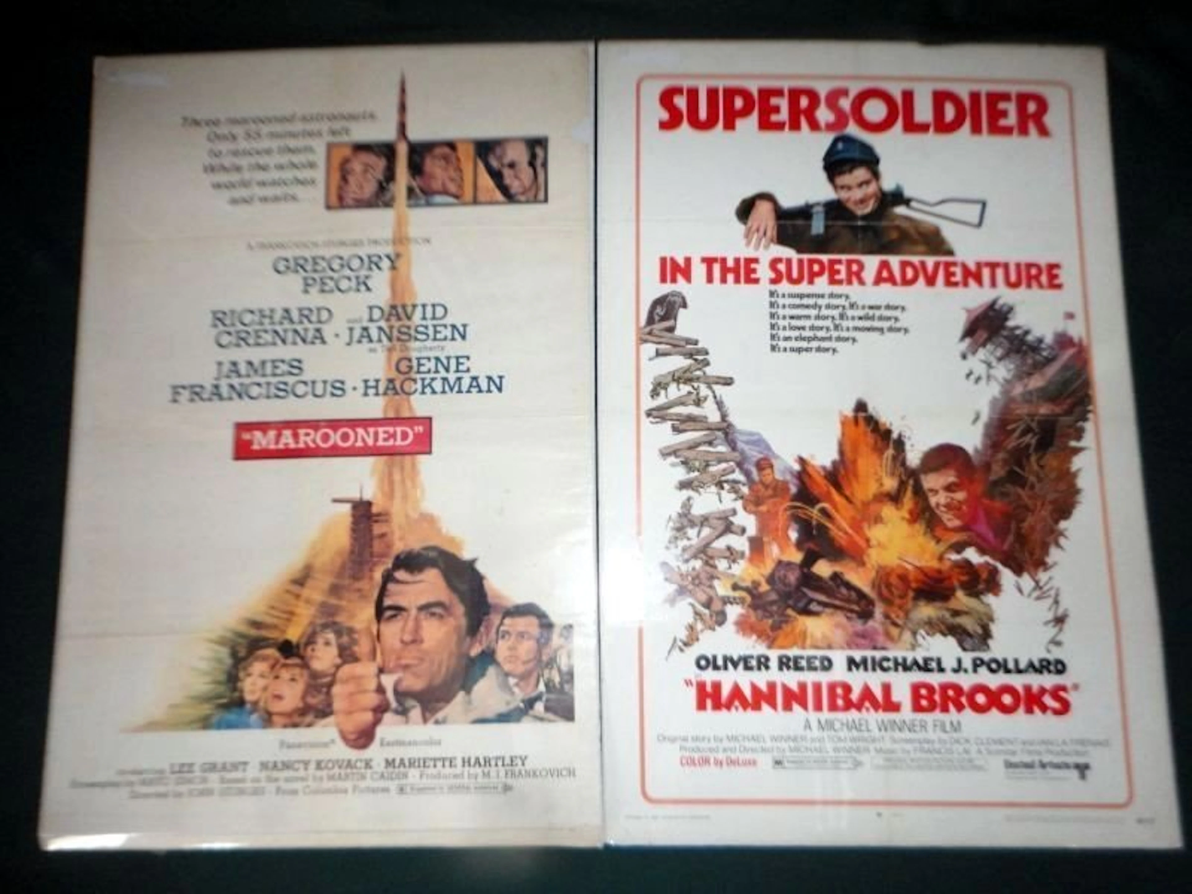 Two movie posters including gregory peck