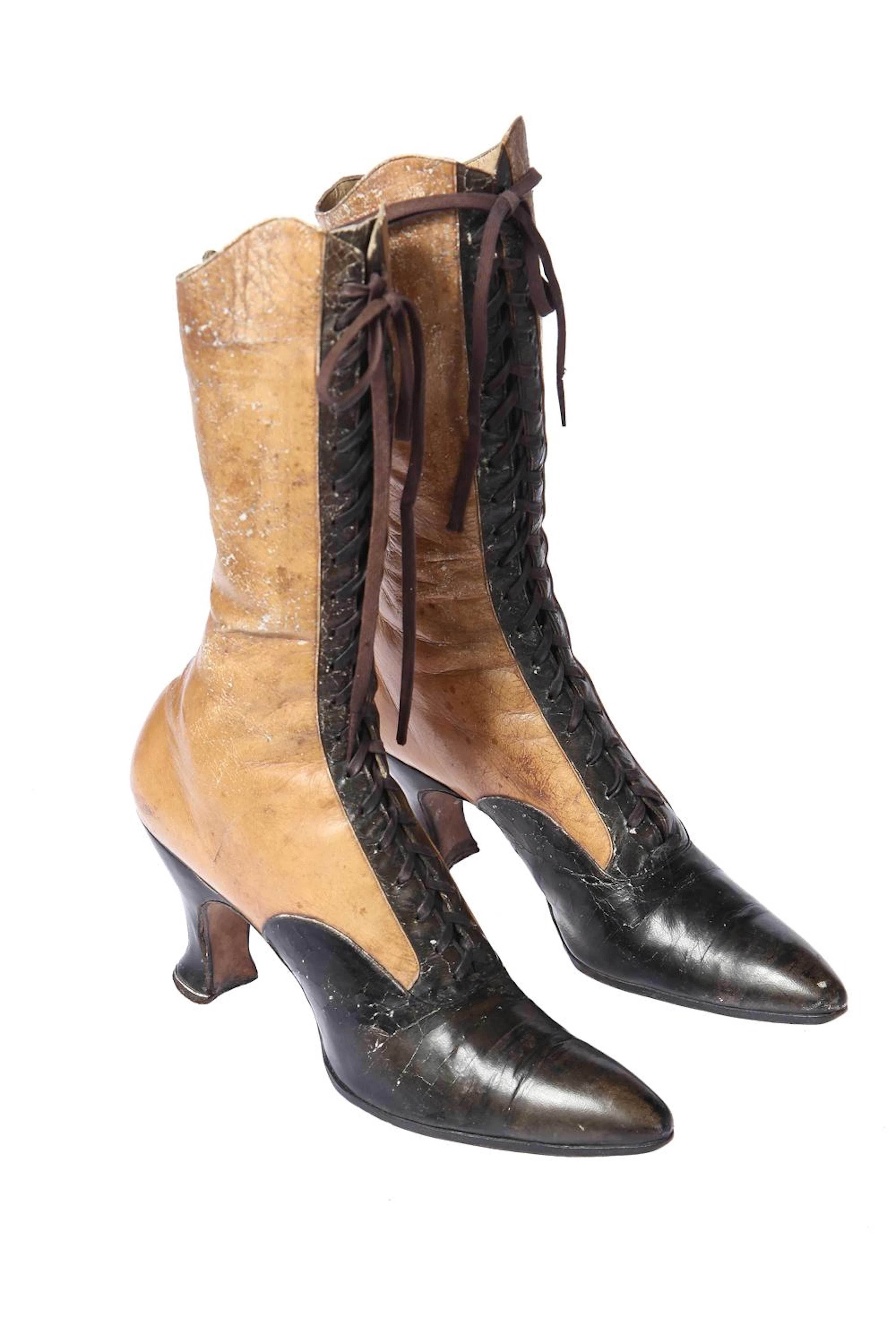 ine pairs of shoes/boots, 1890s-early 1920s,