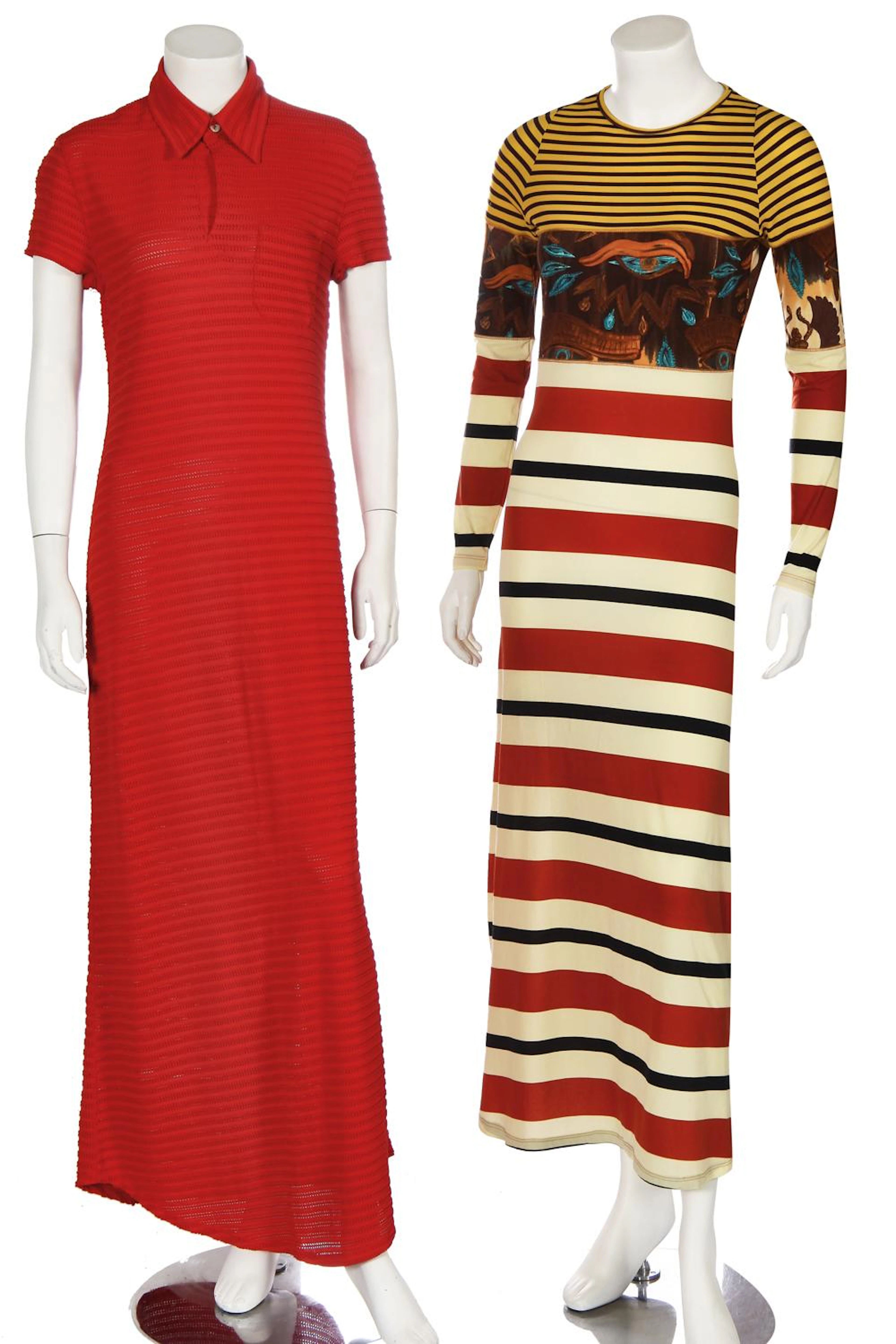 A Jean Paul Gaultier striped jersey dress, circa 1997,