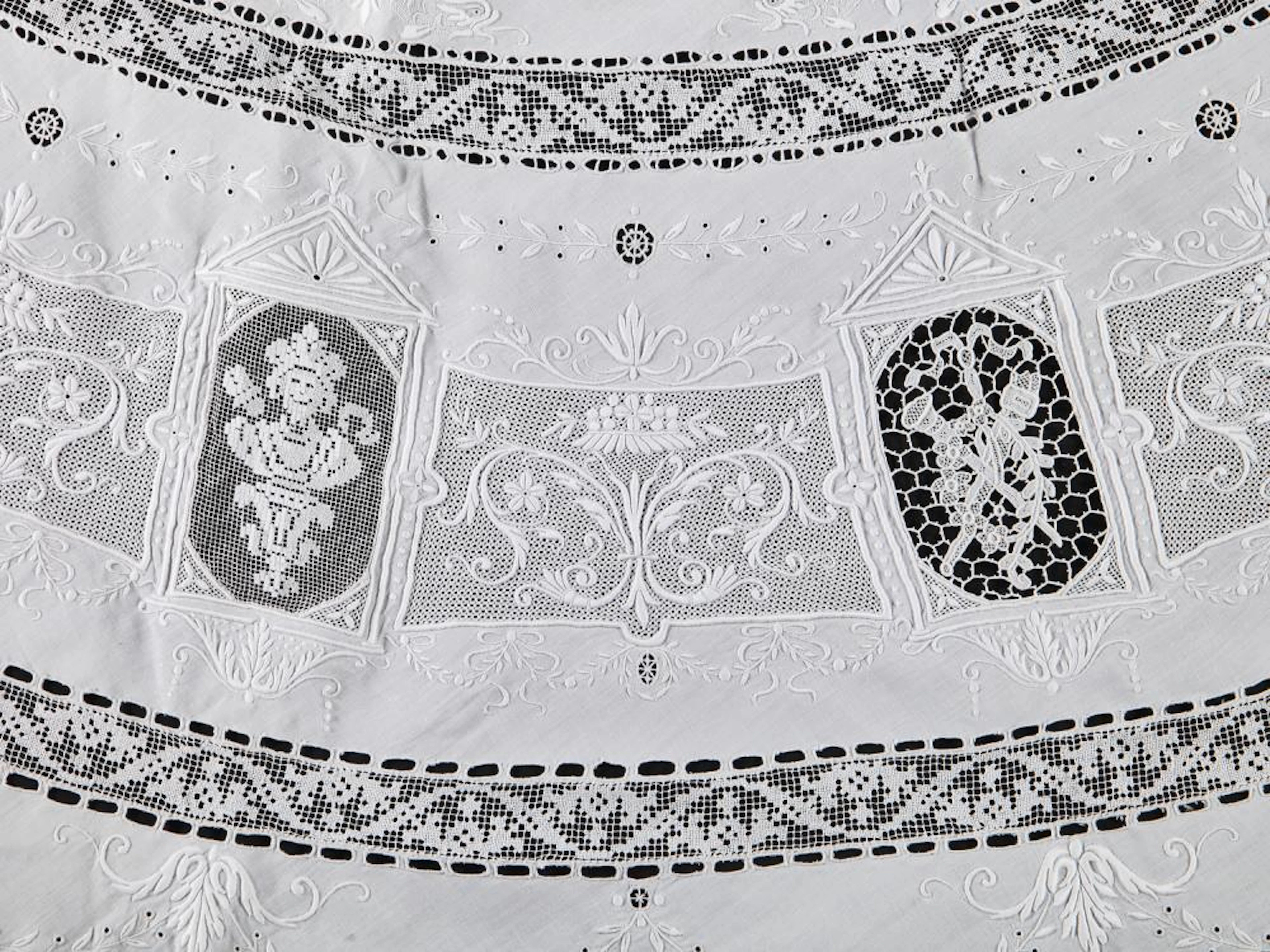 A group of table linen/coverlets, mainly 1900-1920,