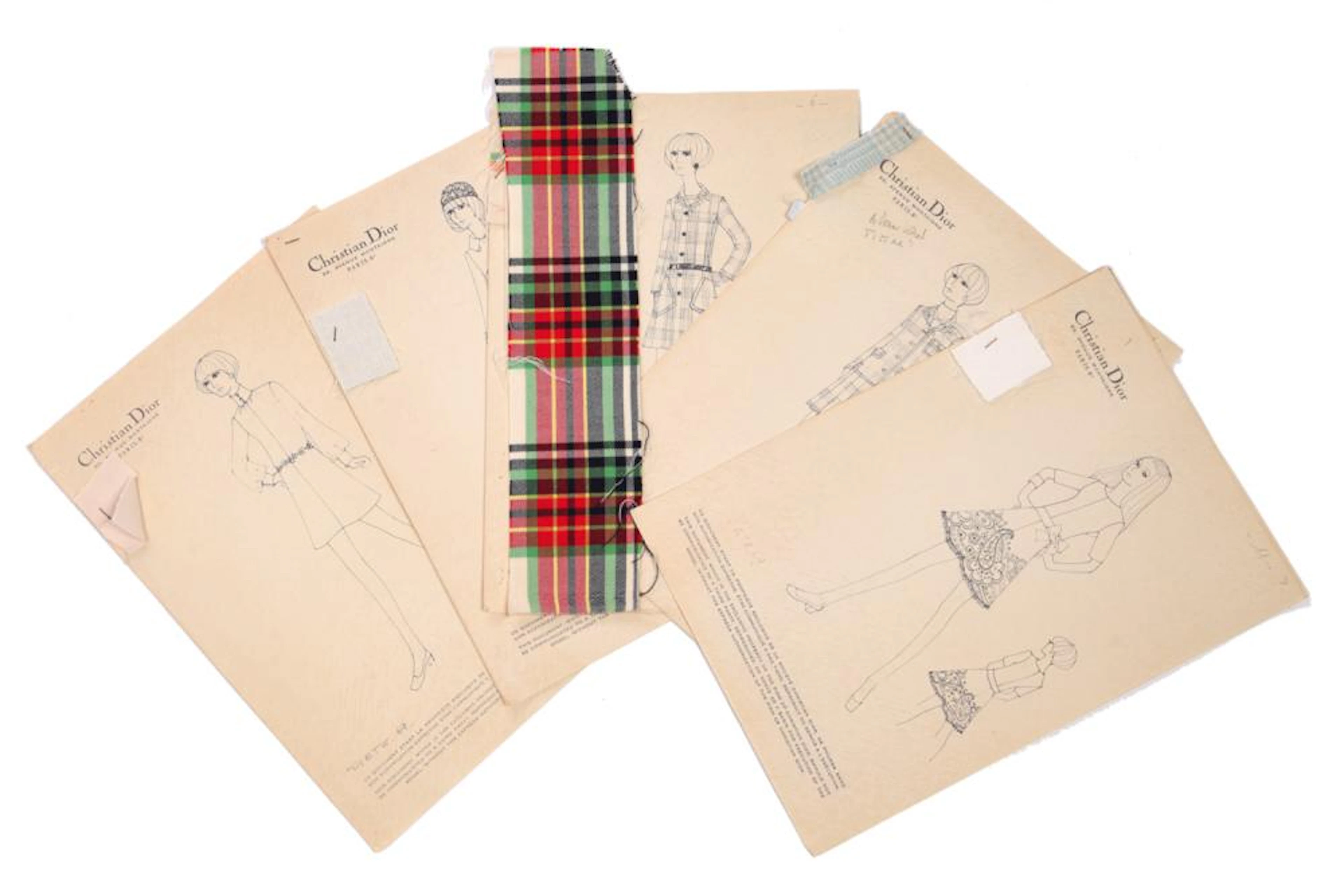 Christian Dior for the Duchess of Windsor couture fashion sketches