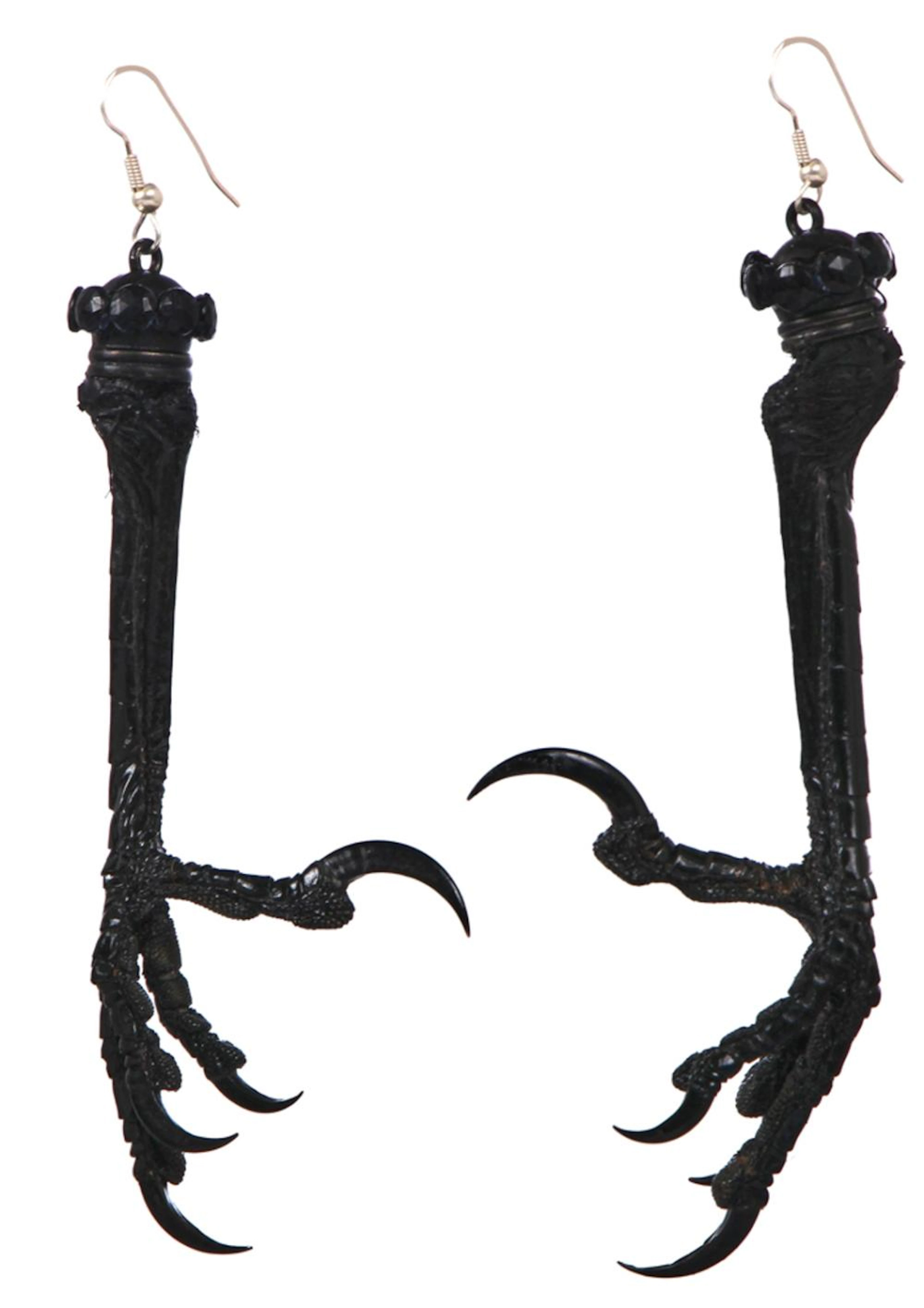 A pair of Simon Costin for Alexander McQueen claw earrings