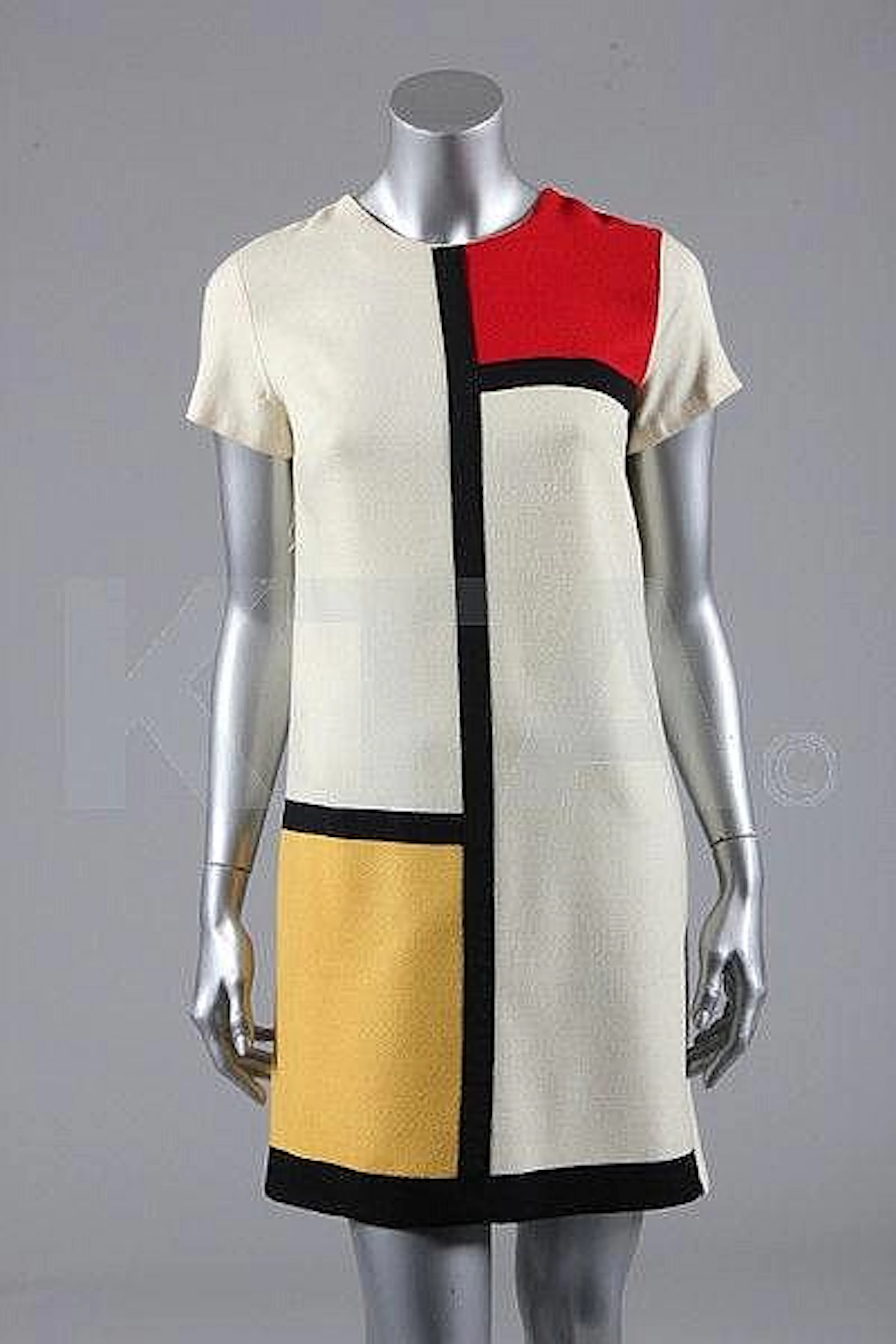 A 'Mondrian' style wool mini-dress, circa 1965, a