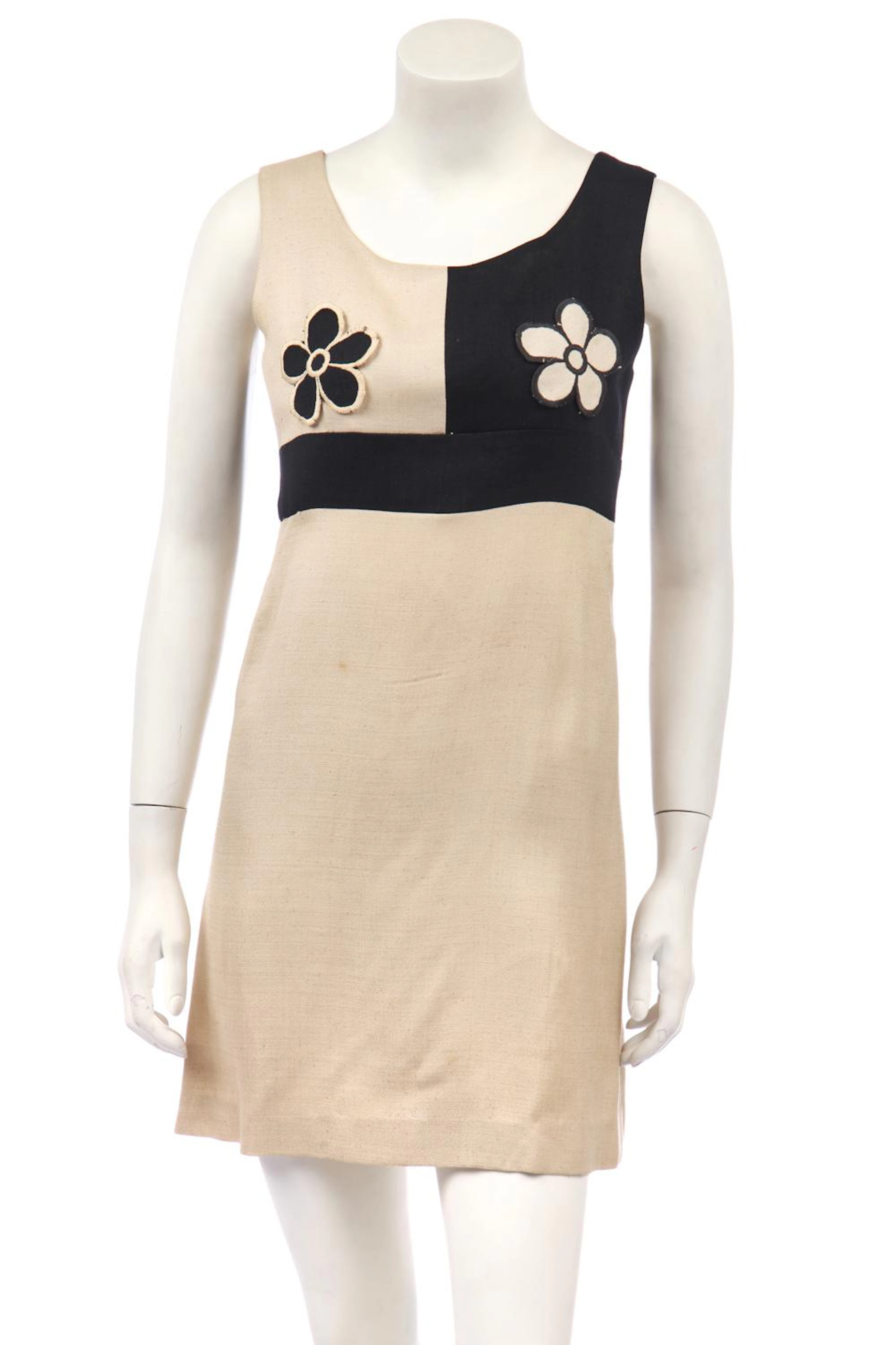 A good Mary Quant linen-blend mini-dress, circa 1965