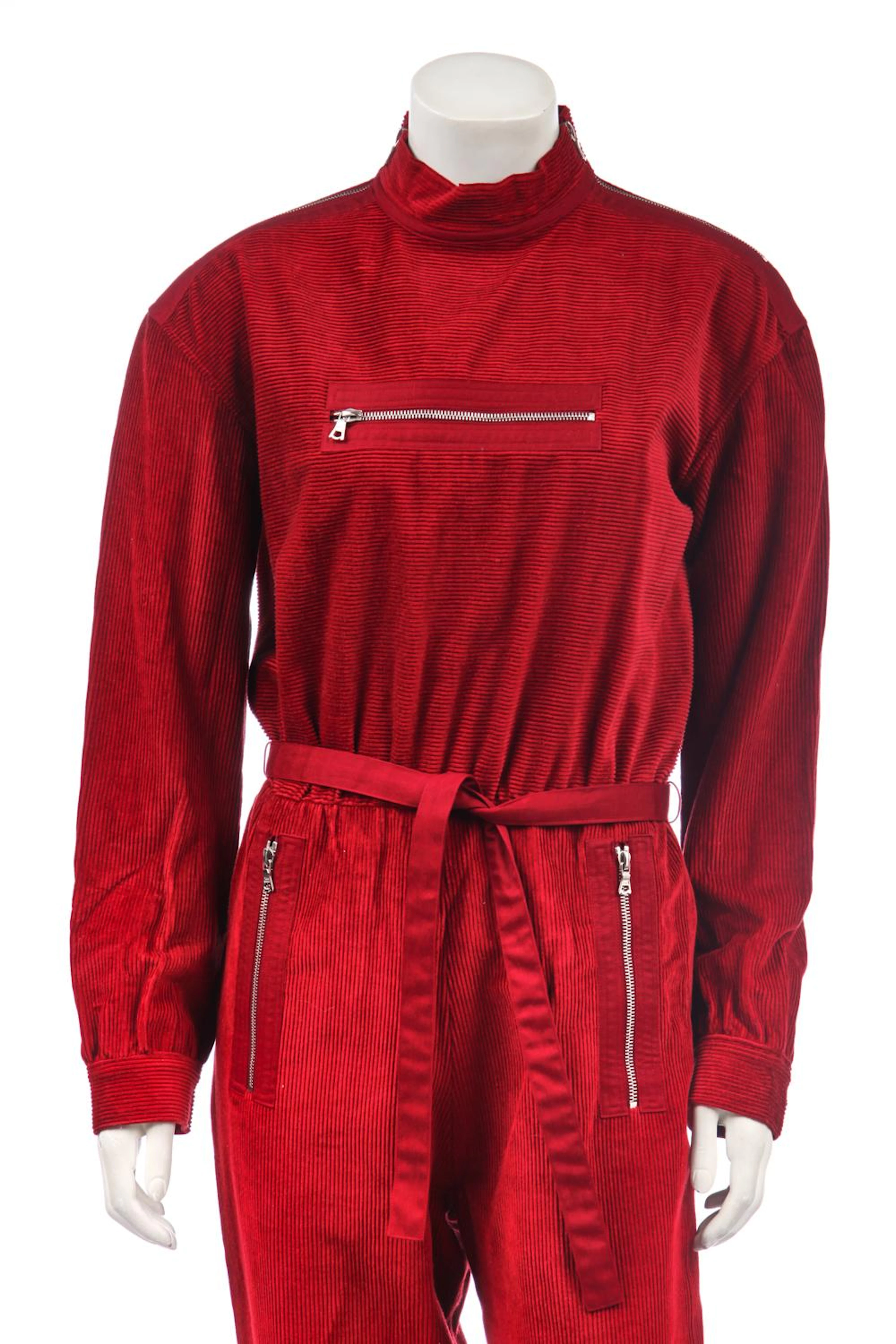 A Courrèges jumbo needlecord jumpsuit, circa 1970,