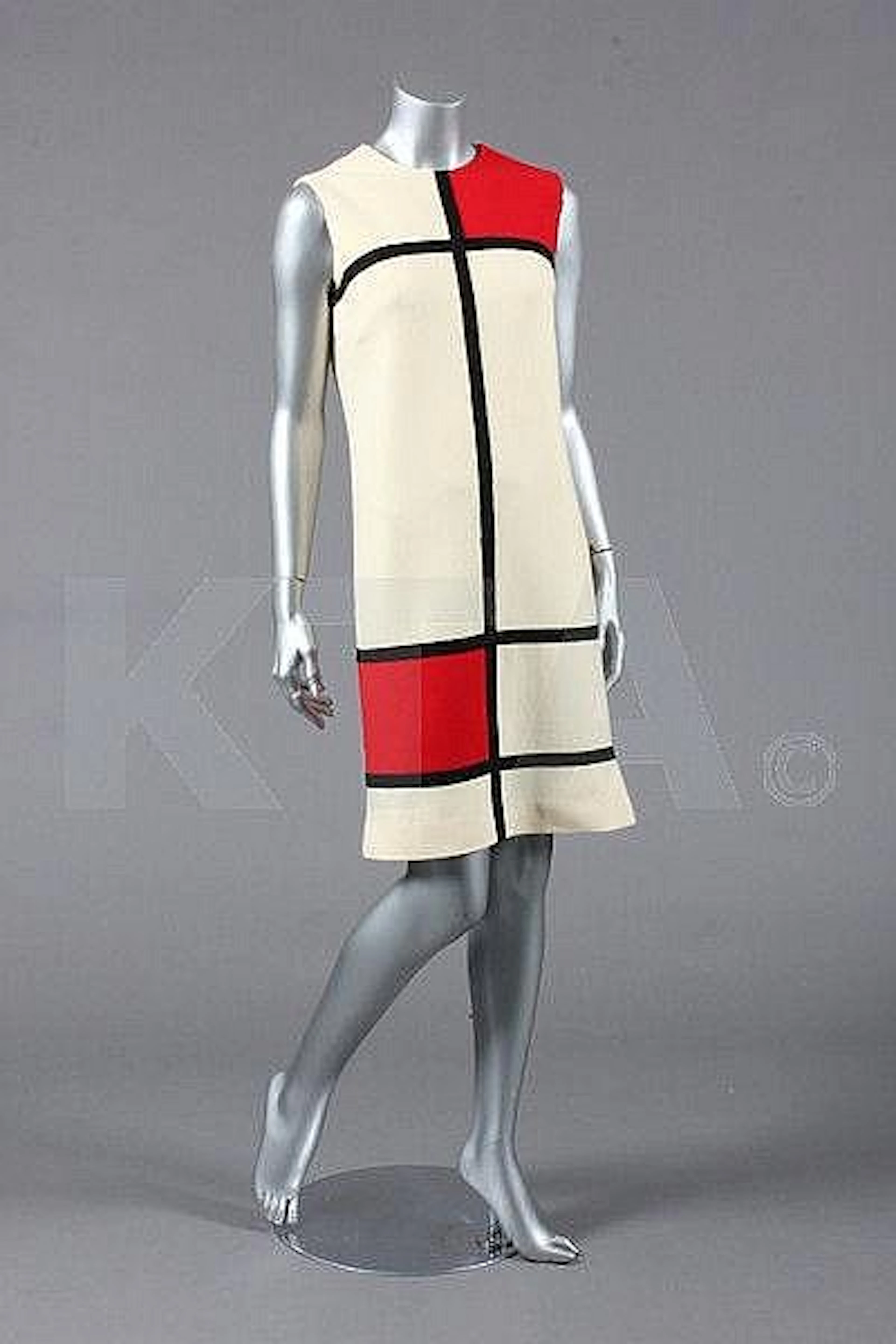 A 'Mondrian' style wool mini-dress, American,