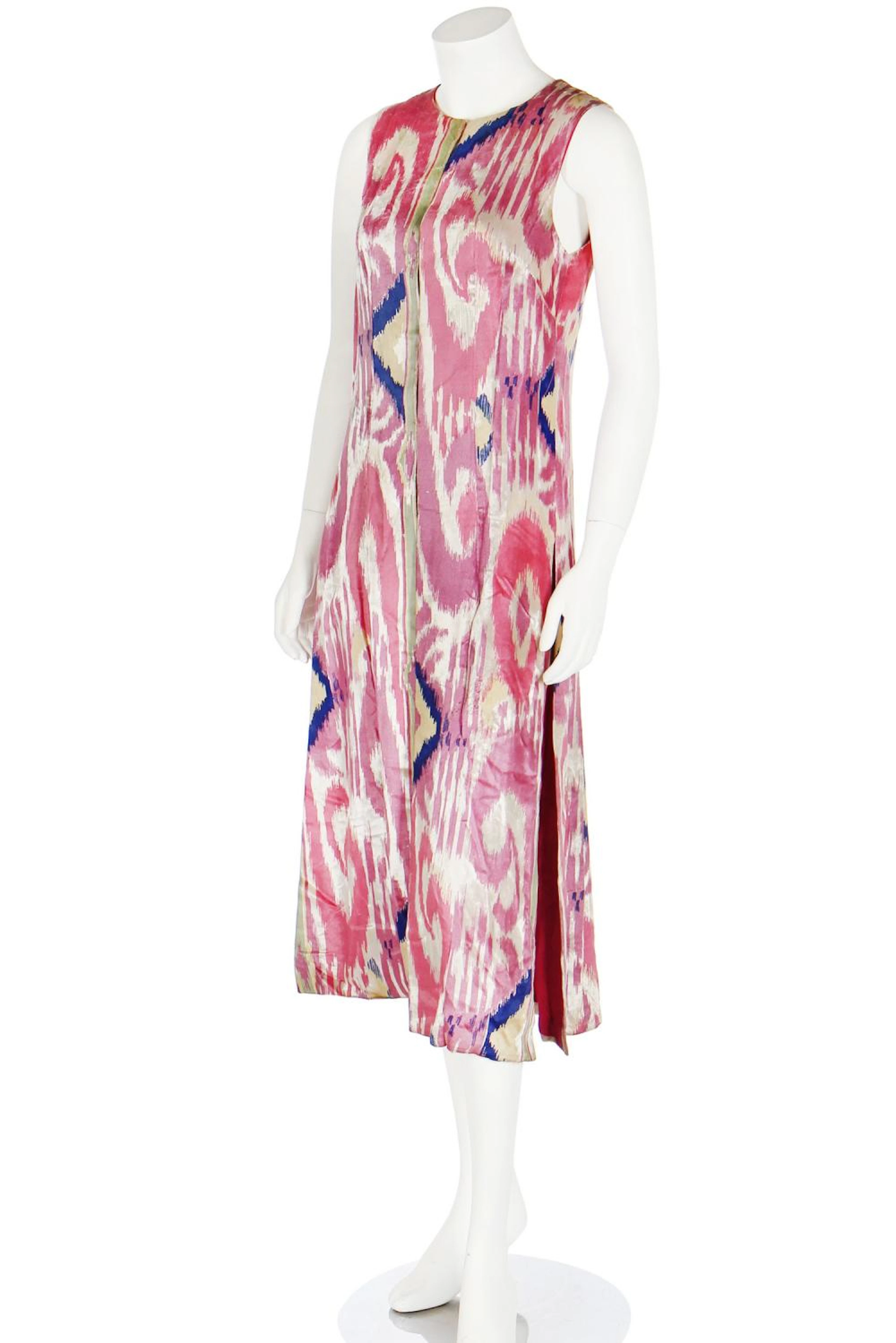 A rare Thea Porter printed velvet long tunic, 1969-70,