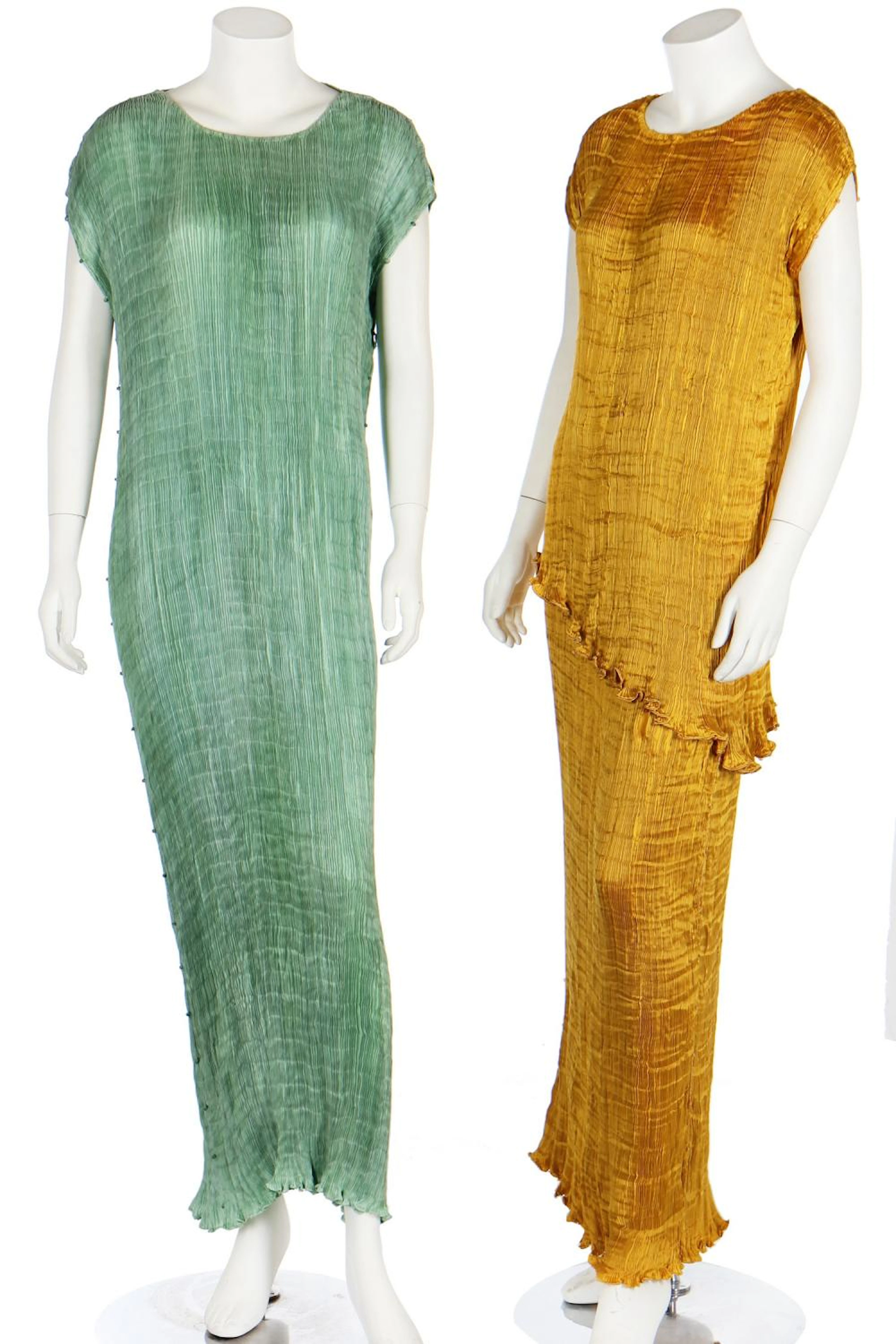 A Venetia Studium for Fortuny 'Delphos' gown of pleated duck-egg-blue silk