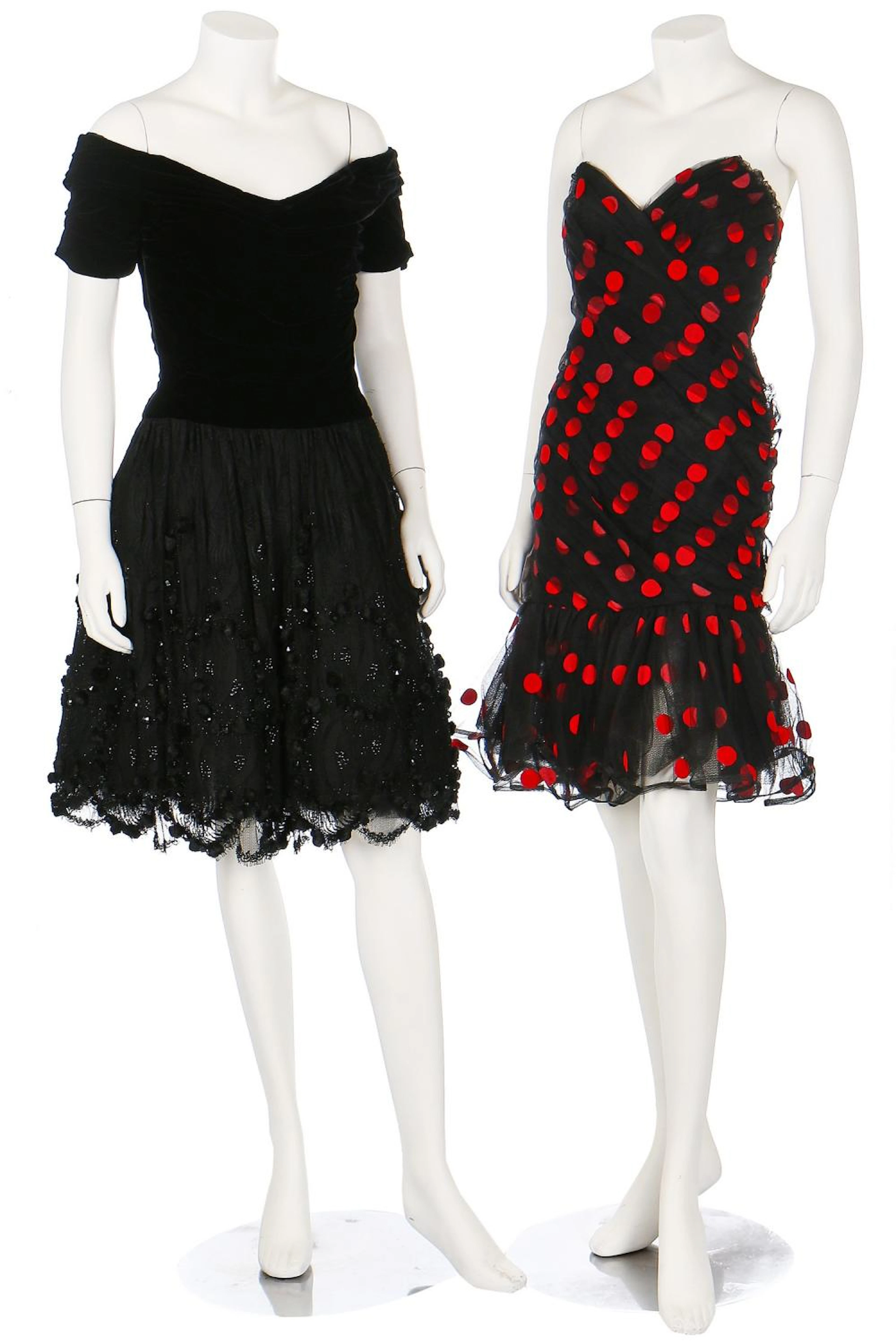 Two Bill Blass cocktail dresses, late 1970s-early 1980s,