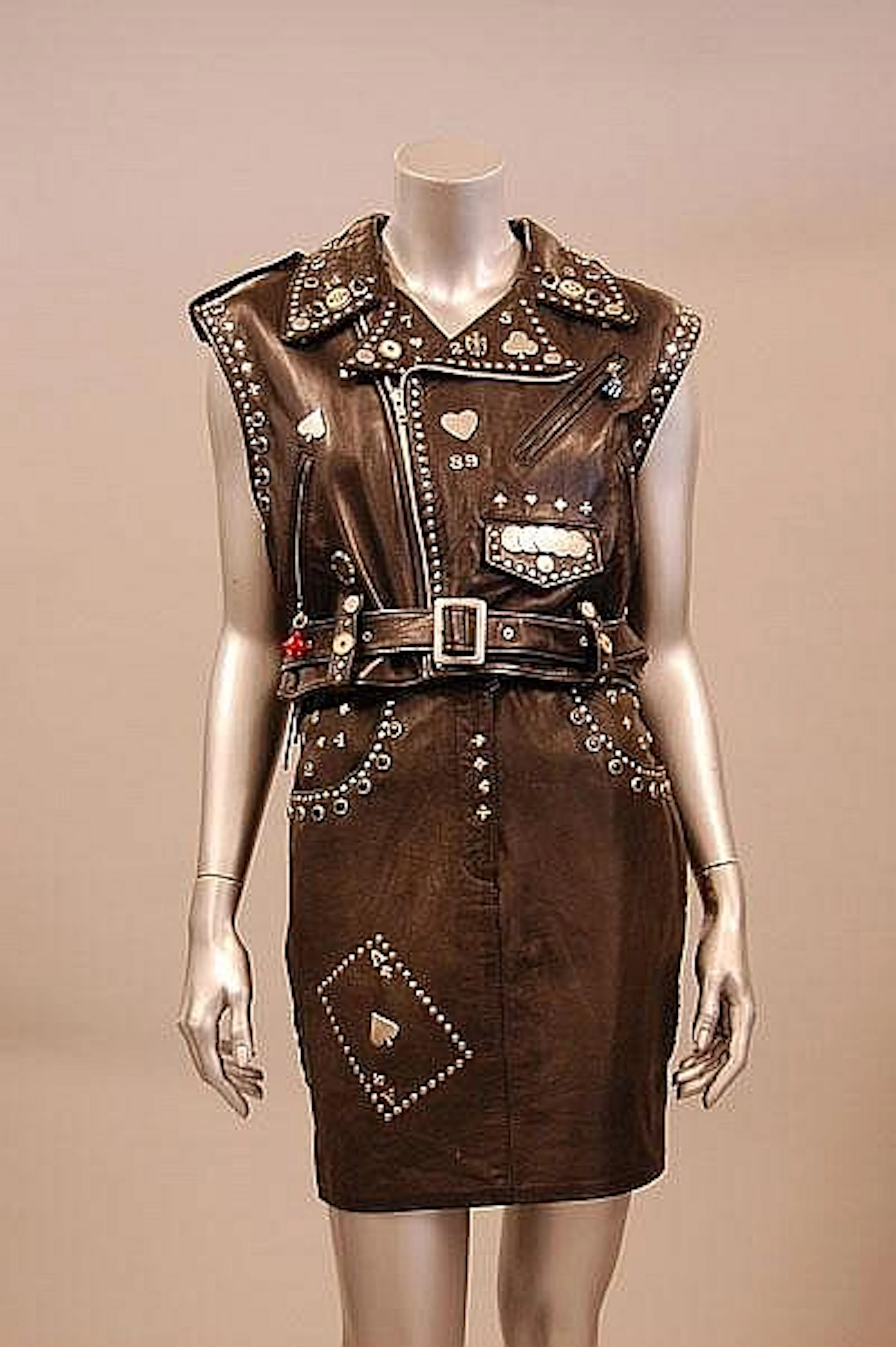 A Kim Hadleigh leather ensemble, early 1990s,