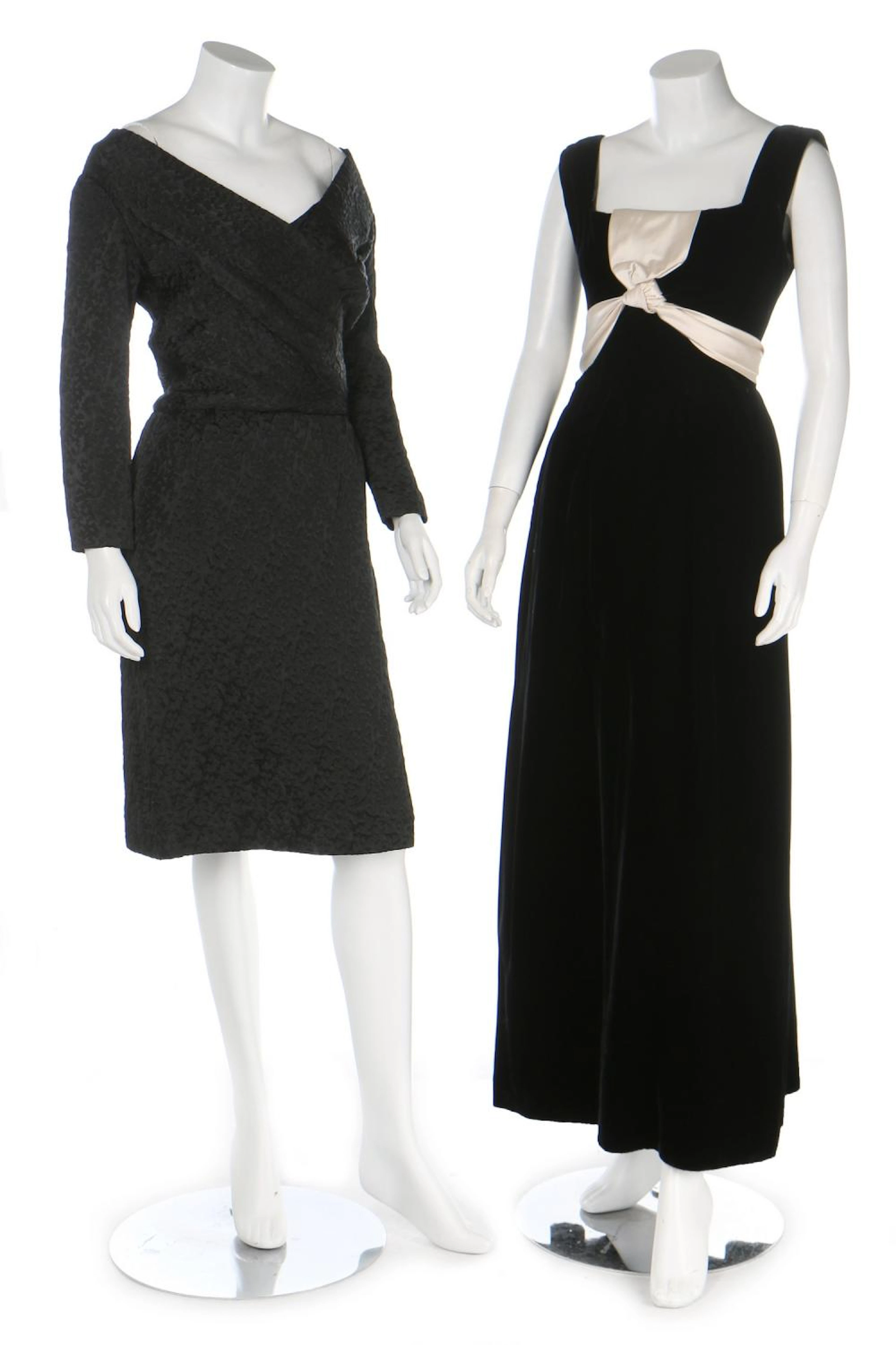 A good group of cocktail and evening dresses, 1950s-early 1960s, eight exam