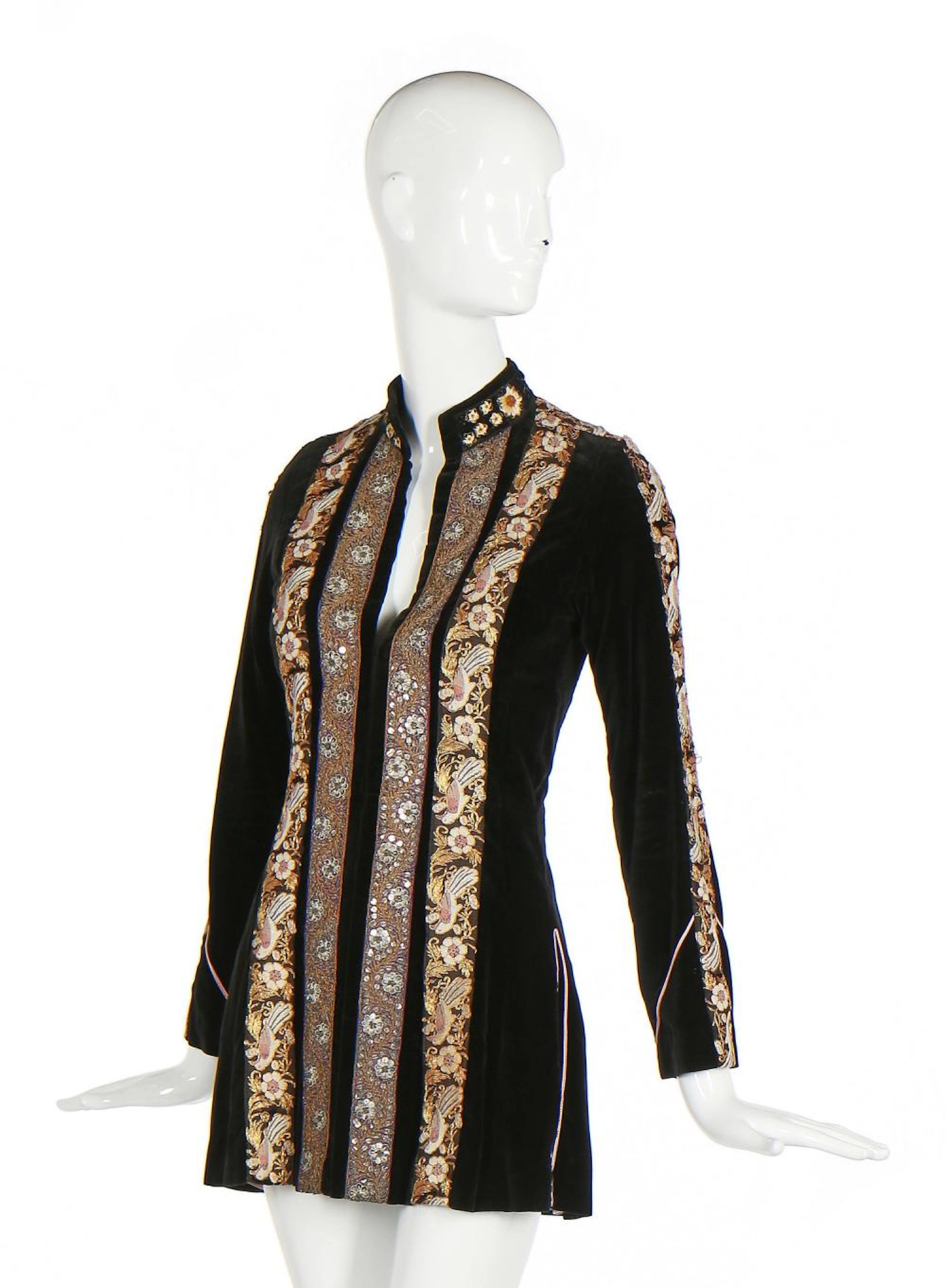 A Thea Porter black velvet 'Chazara' jacket, 1975,