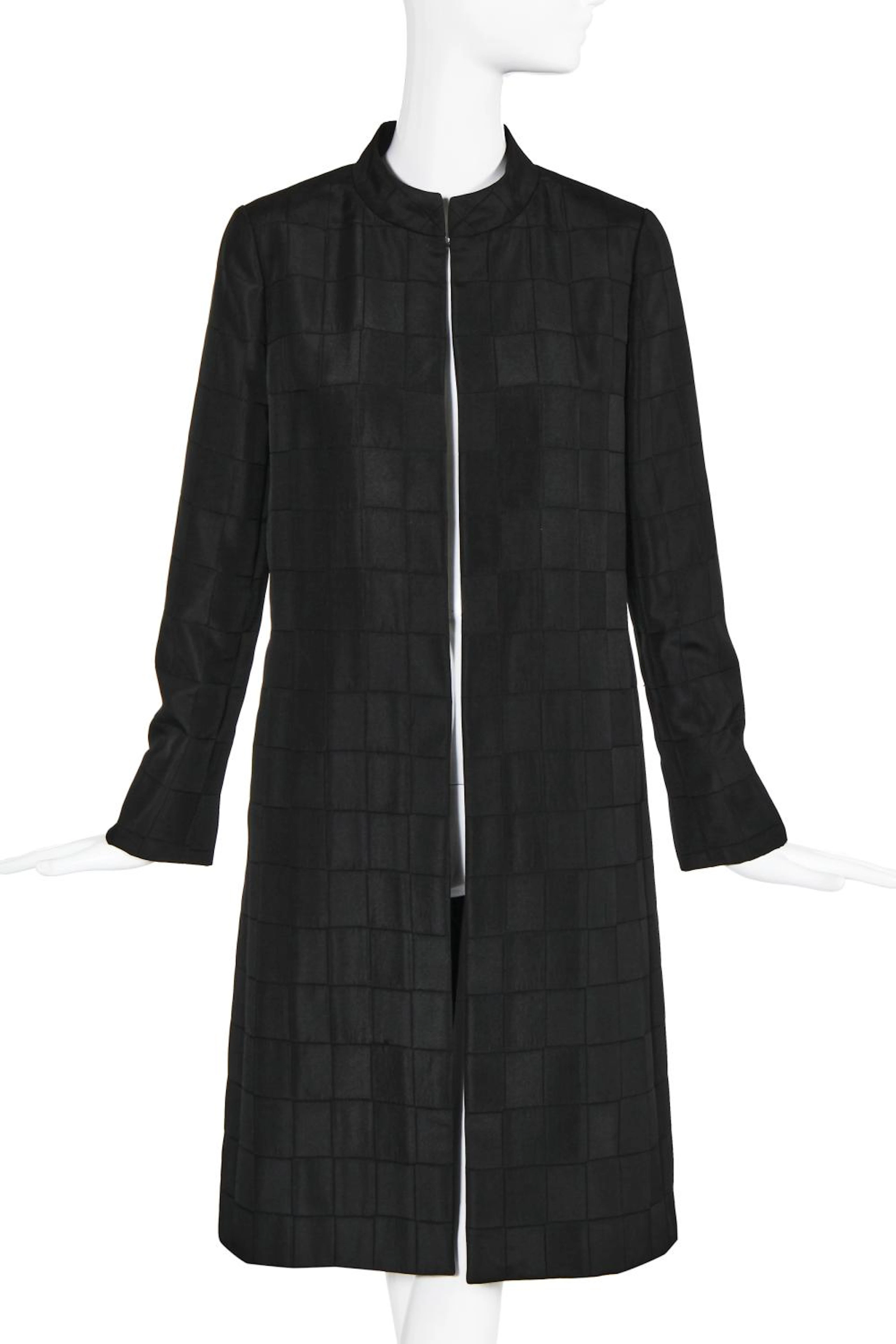 A Chanel black faille evening coat, Autumn-Winter 2000-01