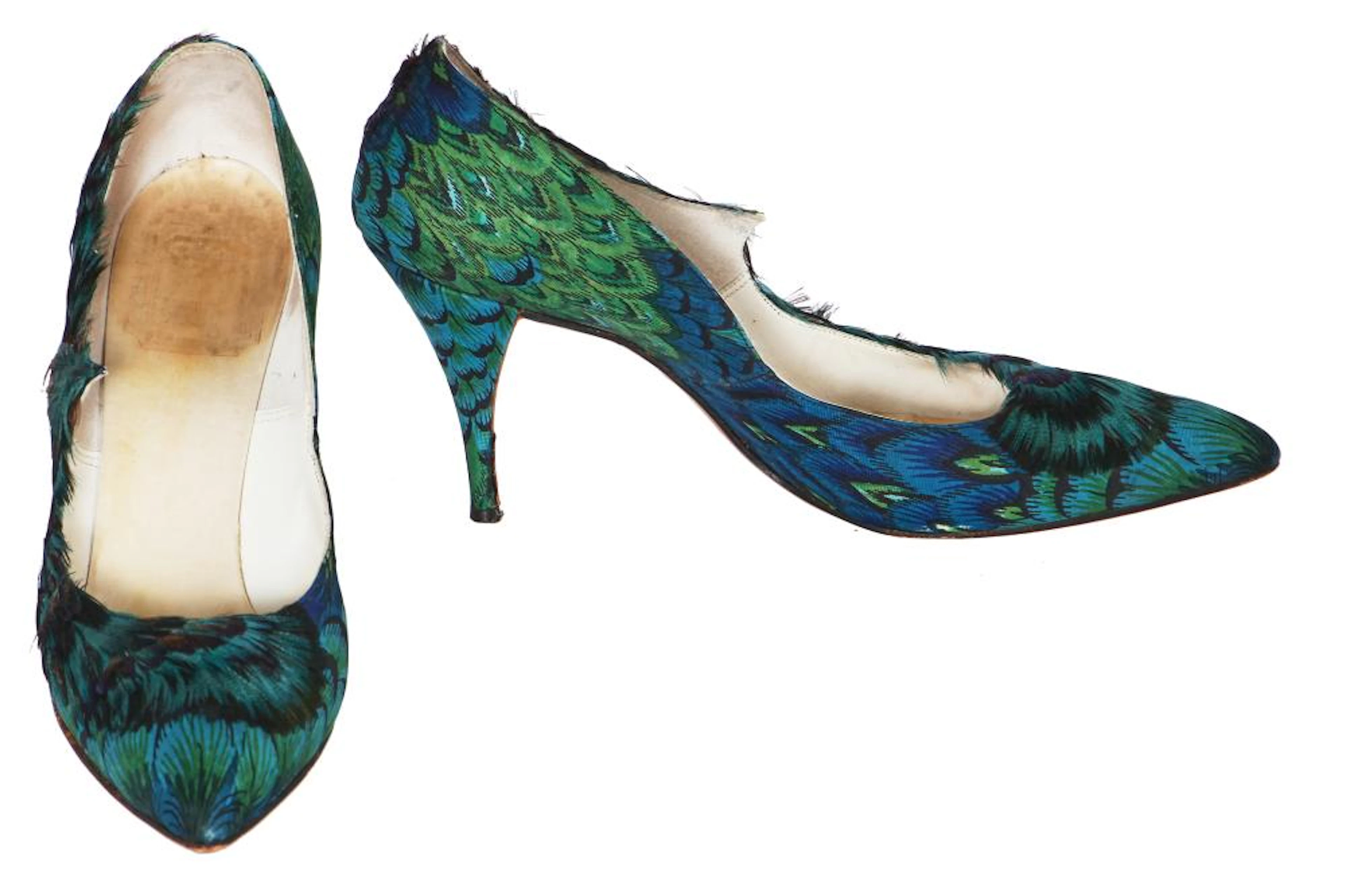 A rare pair of Roger Vivier for Christian Dior stiletto heeled shoes, 1957