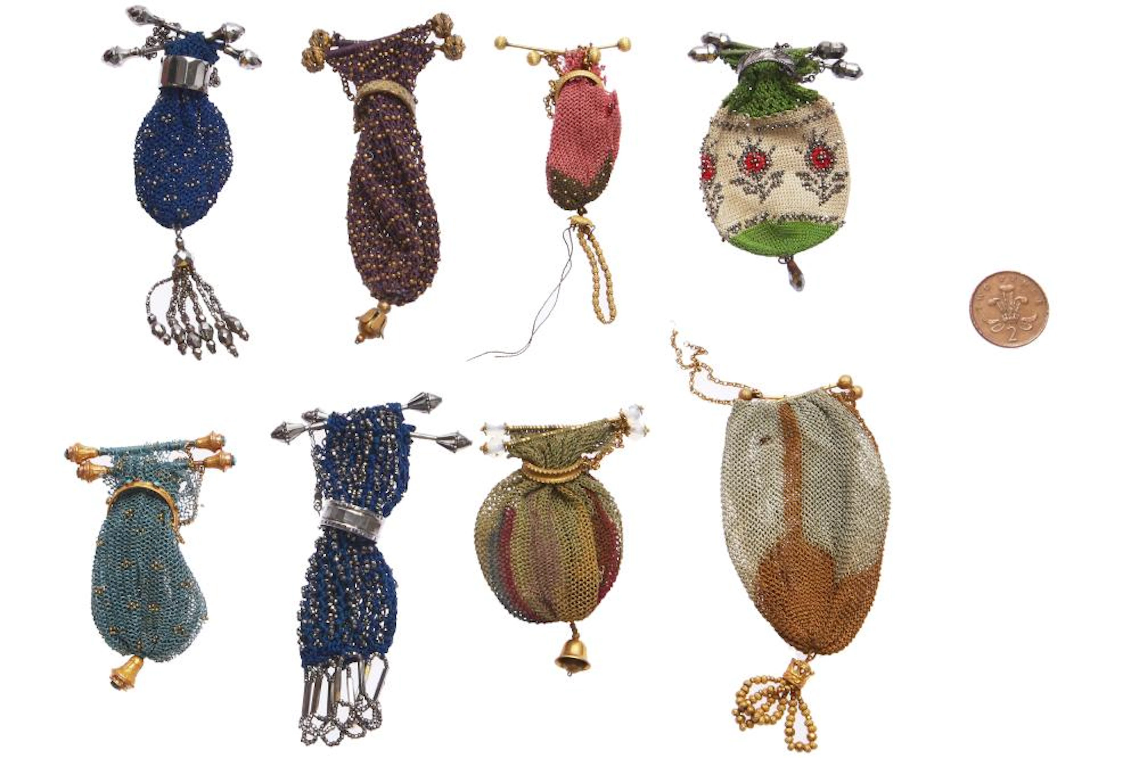 A good group of reticules, sovereign and miser's purses, mainly 1810-1850s