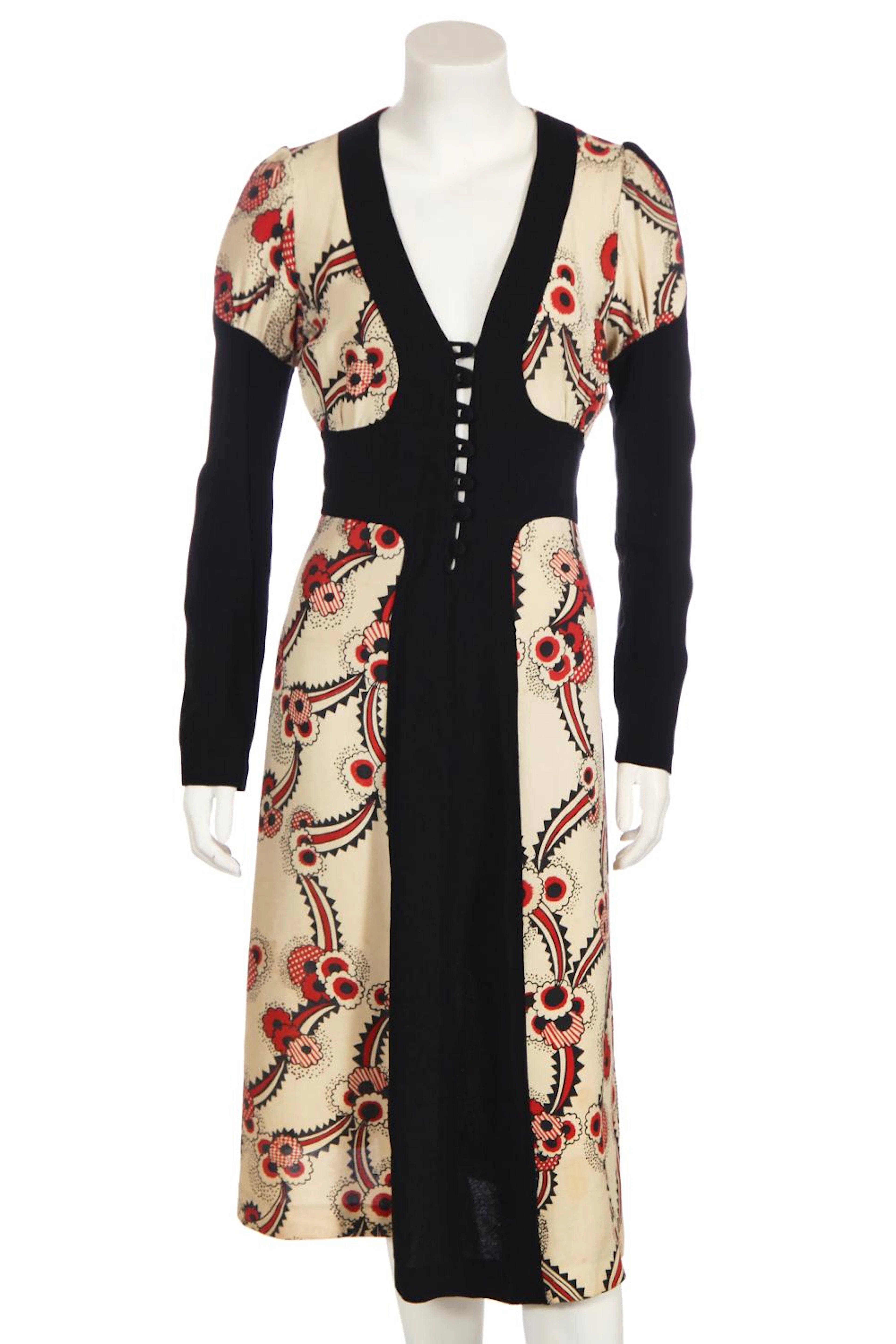 An Ossie Clark/Celia Birtwell for Radley 'Mystic Daisy' printed moss crêpe dress
