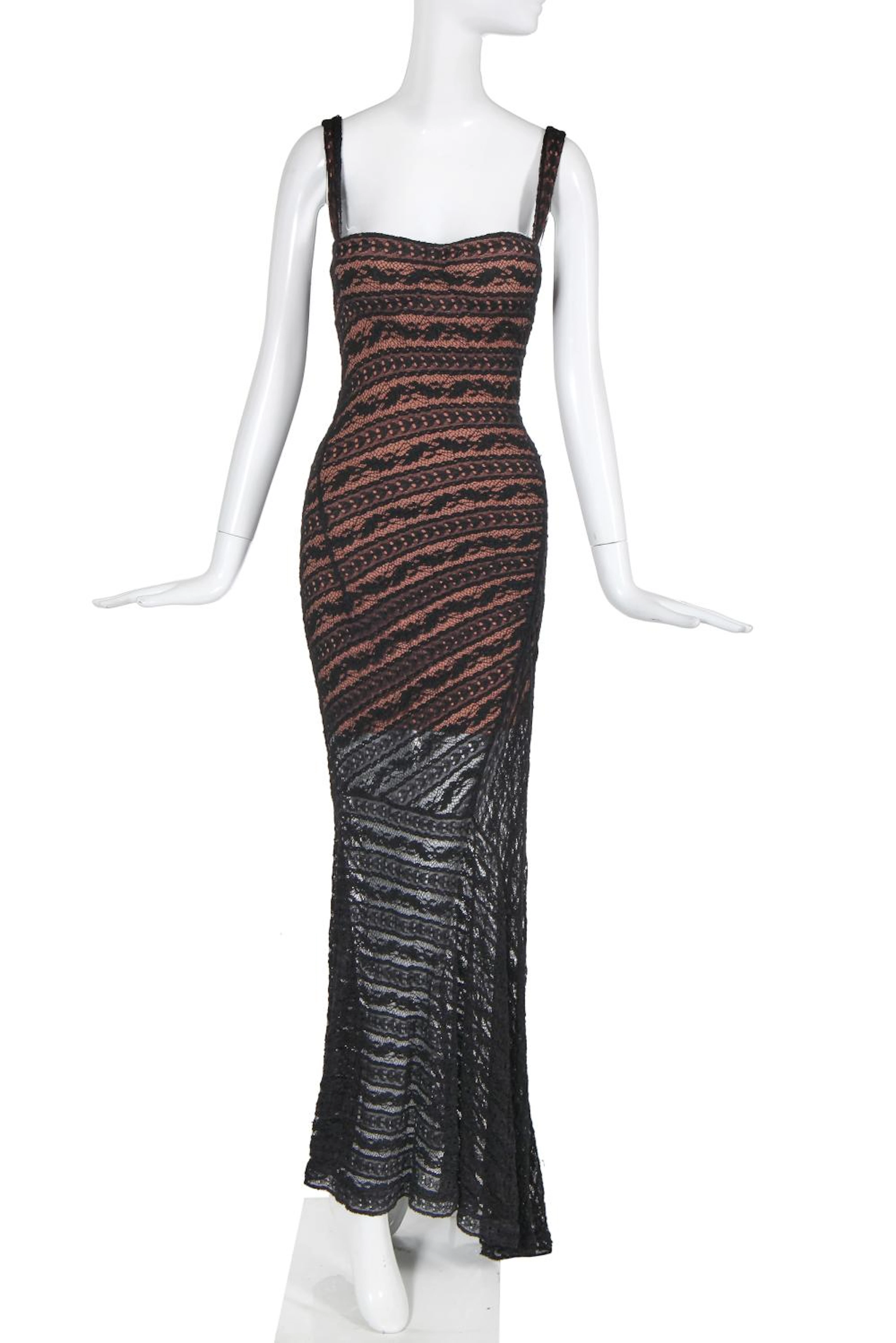 An Azzedine Alaia bias-cut lace dress, 1993