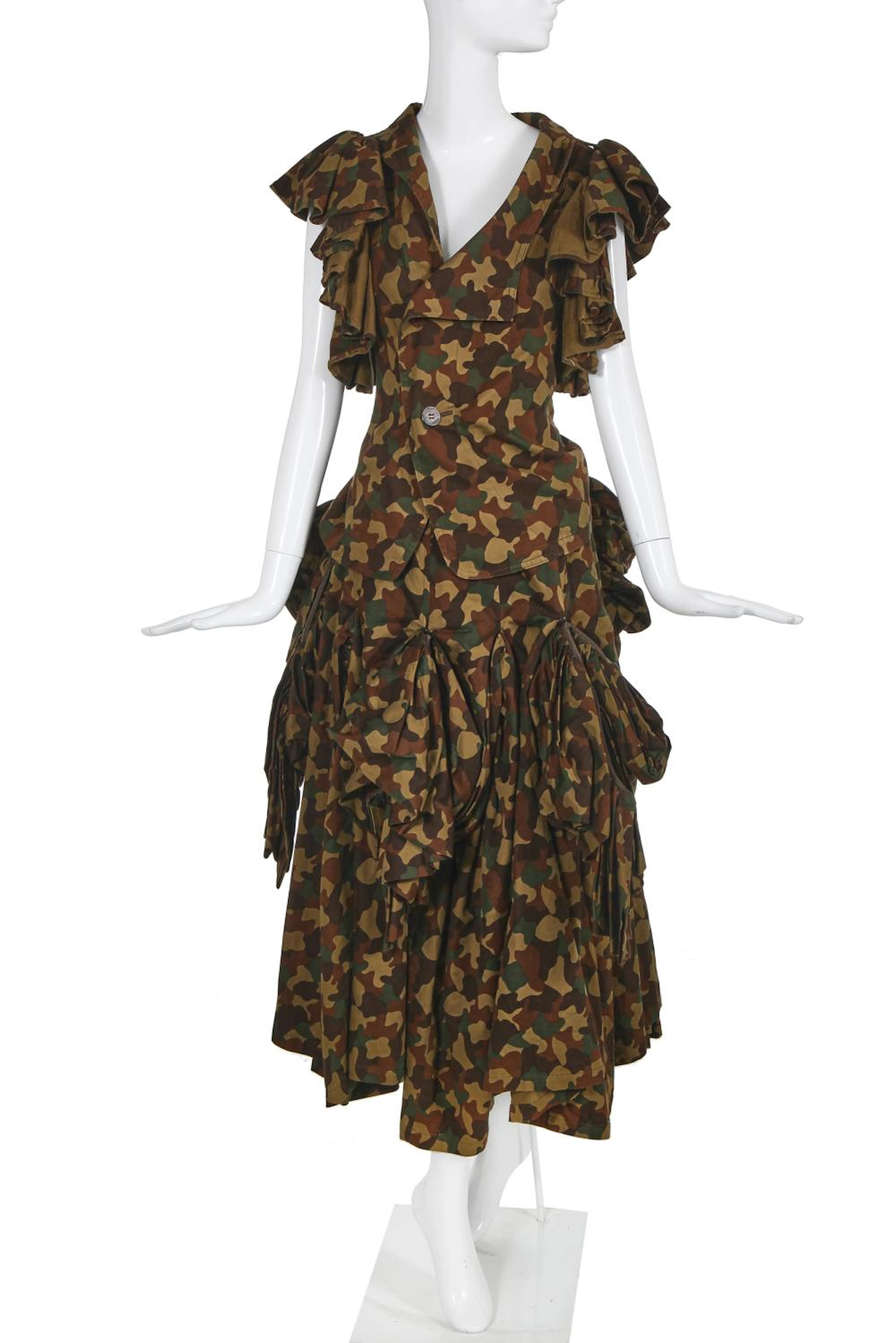 A Yohji Yamamoto camouflage cotton ensemble, Spring-Summer 2006