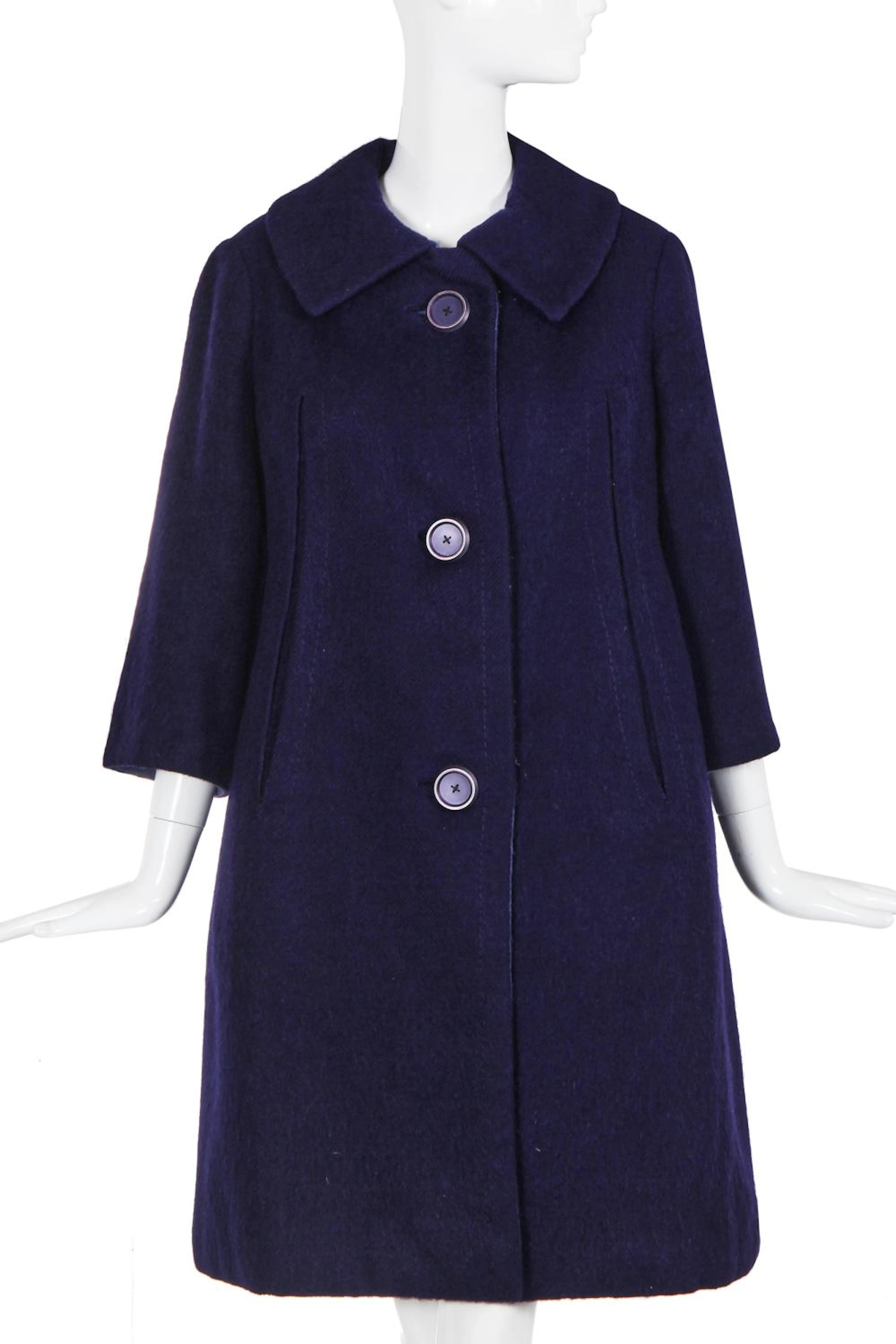A Christian Dior by Yves Saint Laurent couture 'Trapeze' line coat