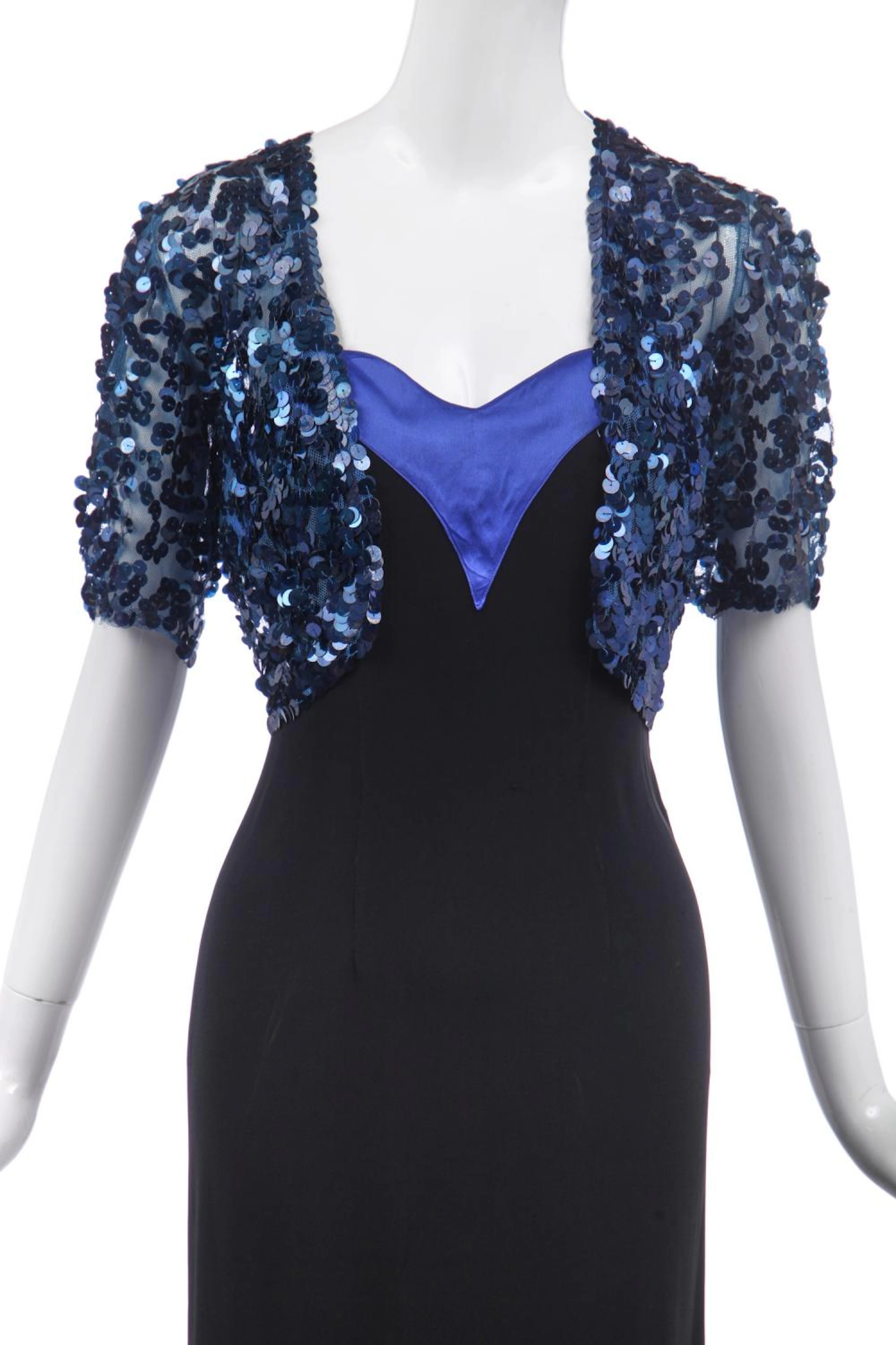 A Norman Hartnell couture bias-cut evening gown, circa 1930,