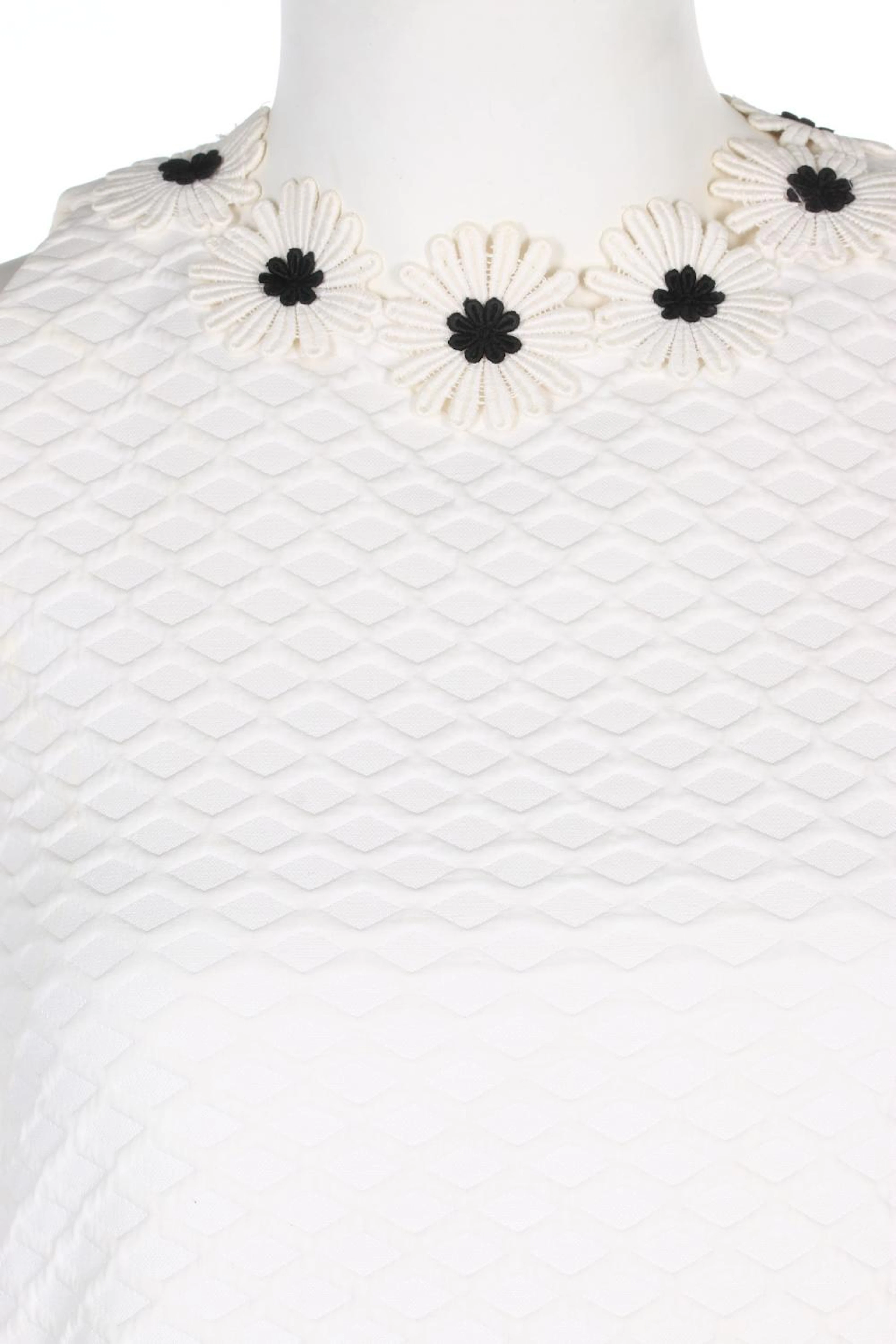An André Courrèges white cotton matelassé A-line evening gown, late 1960s,