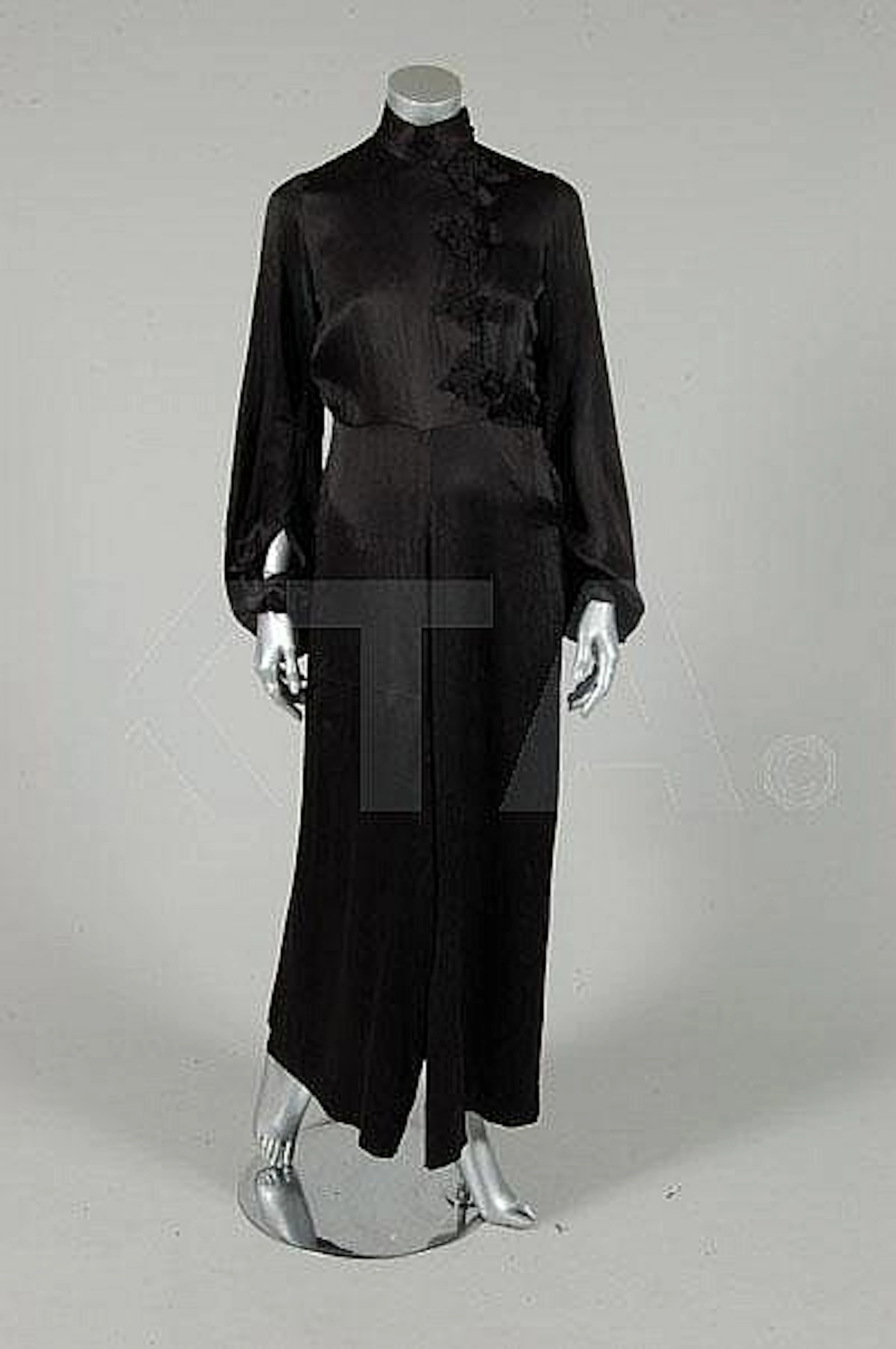 A rare Mainbocher couture satin pyjama-style lounging suit,