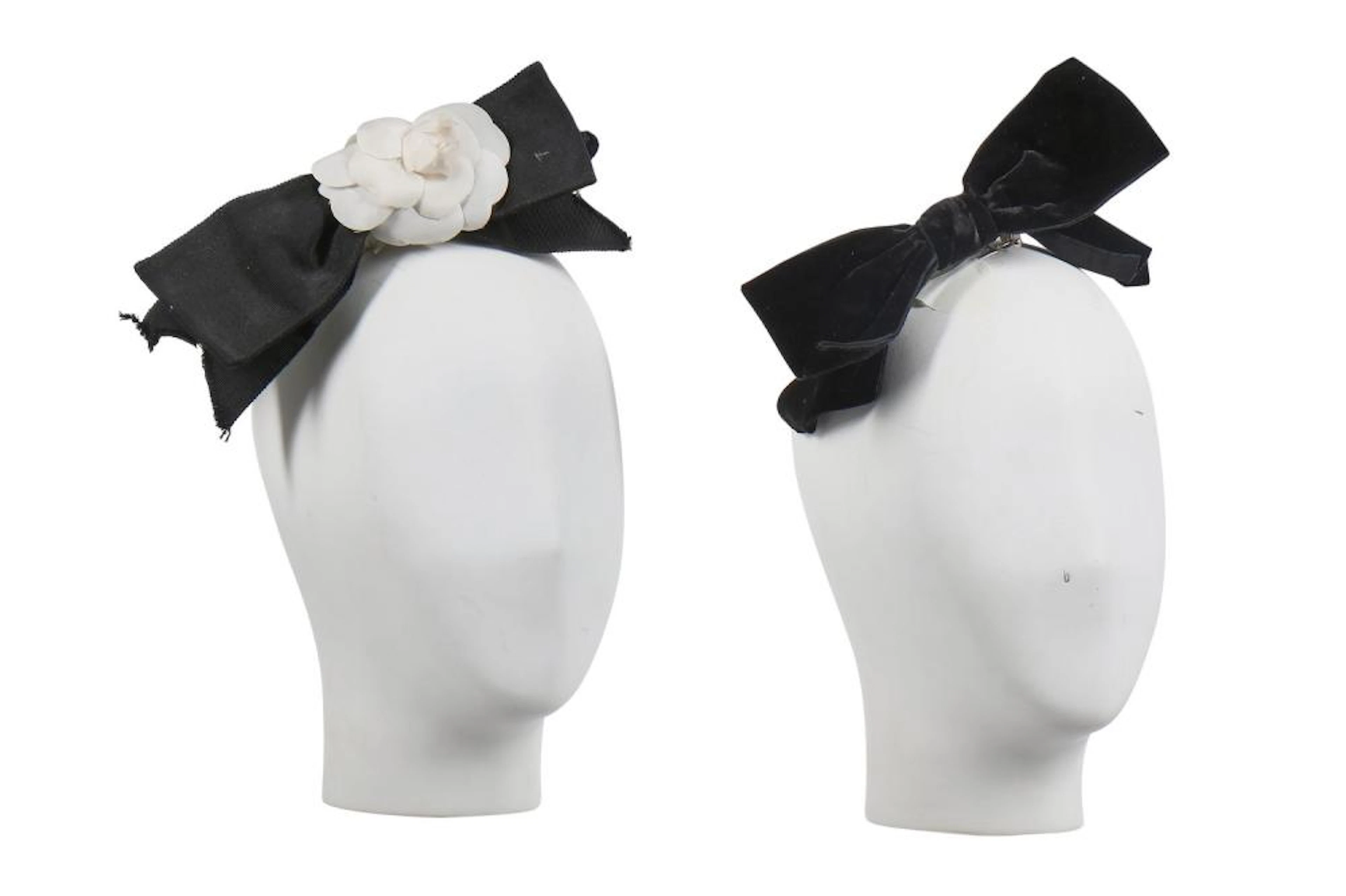 Two Chanel hair-bows with barrette clasps, 1980s,