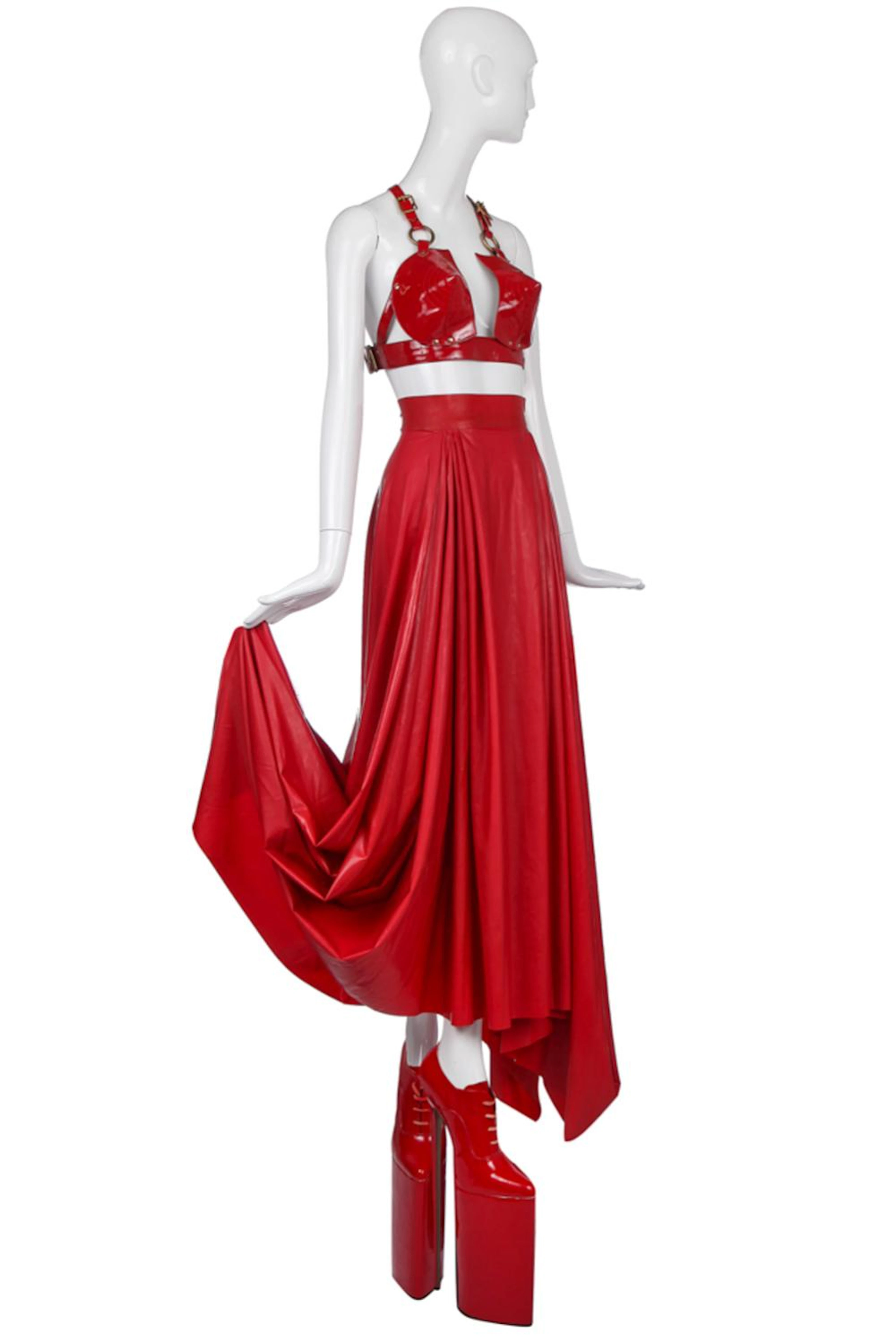 A Lady Gaga-worn 'Red Bleeding' look from the '911' music video, 2020,