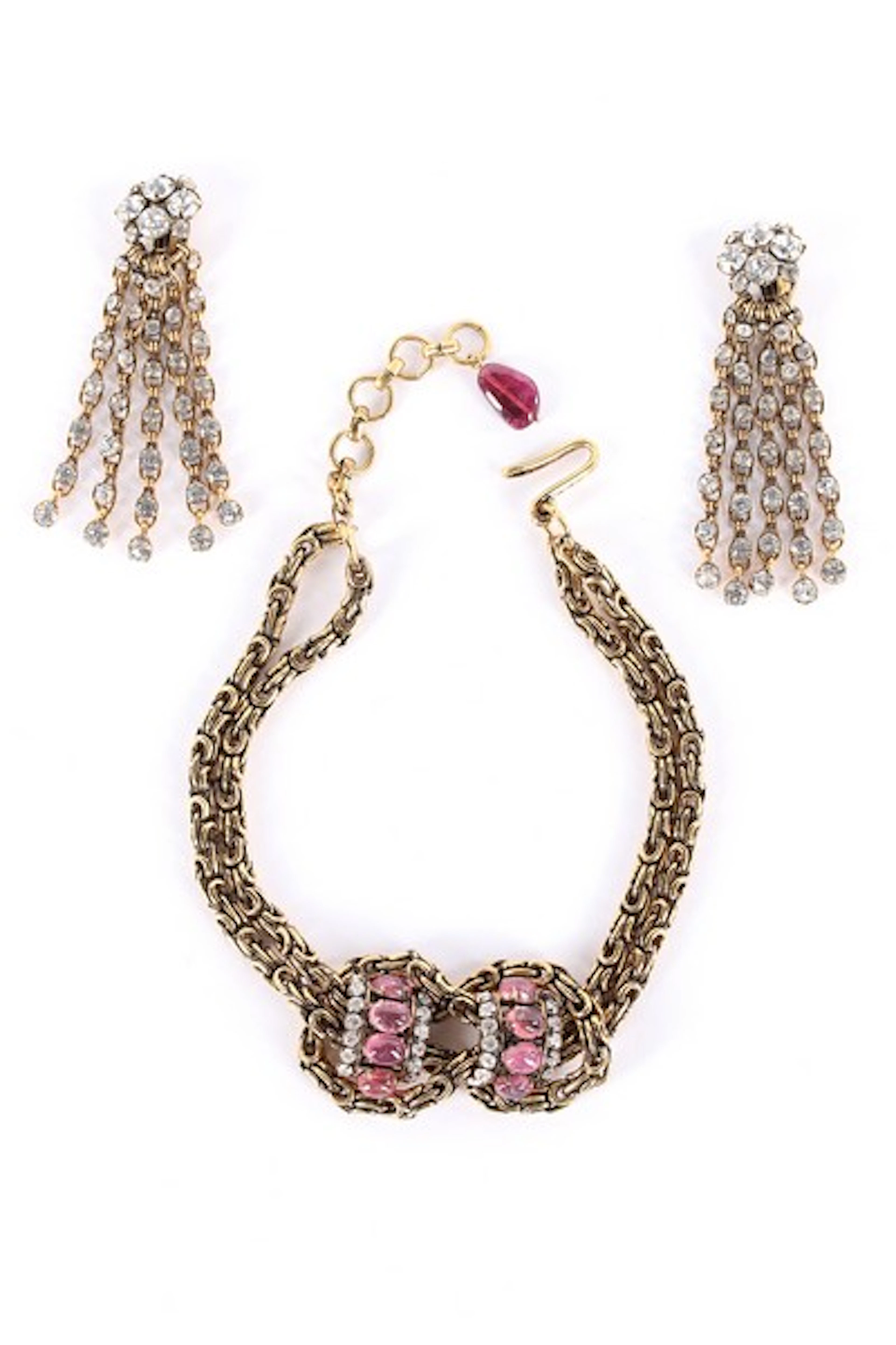 An Iradj Moini gilt brass knotted choker necklace, 1990s, signed, with cabo