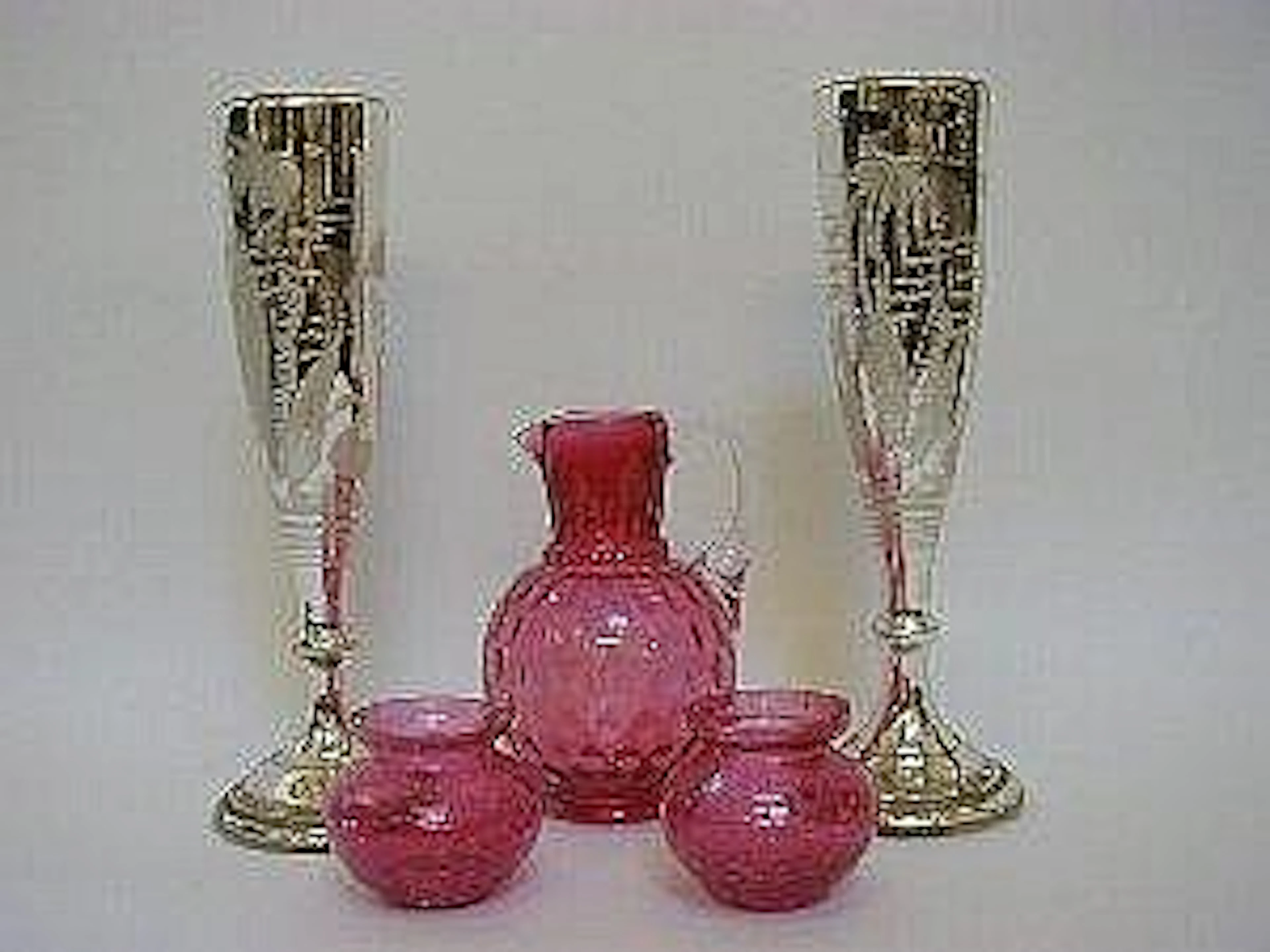 A RUBY GLASS JUG