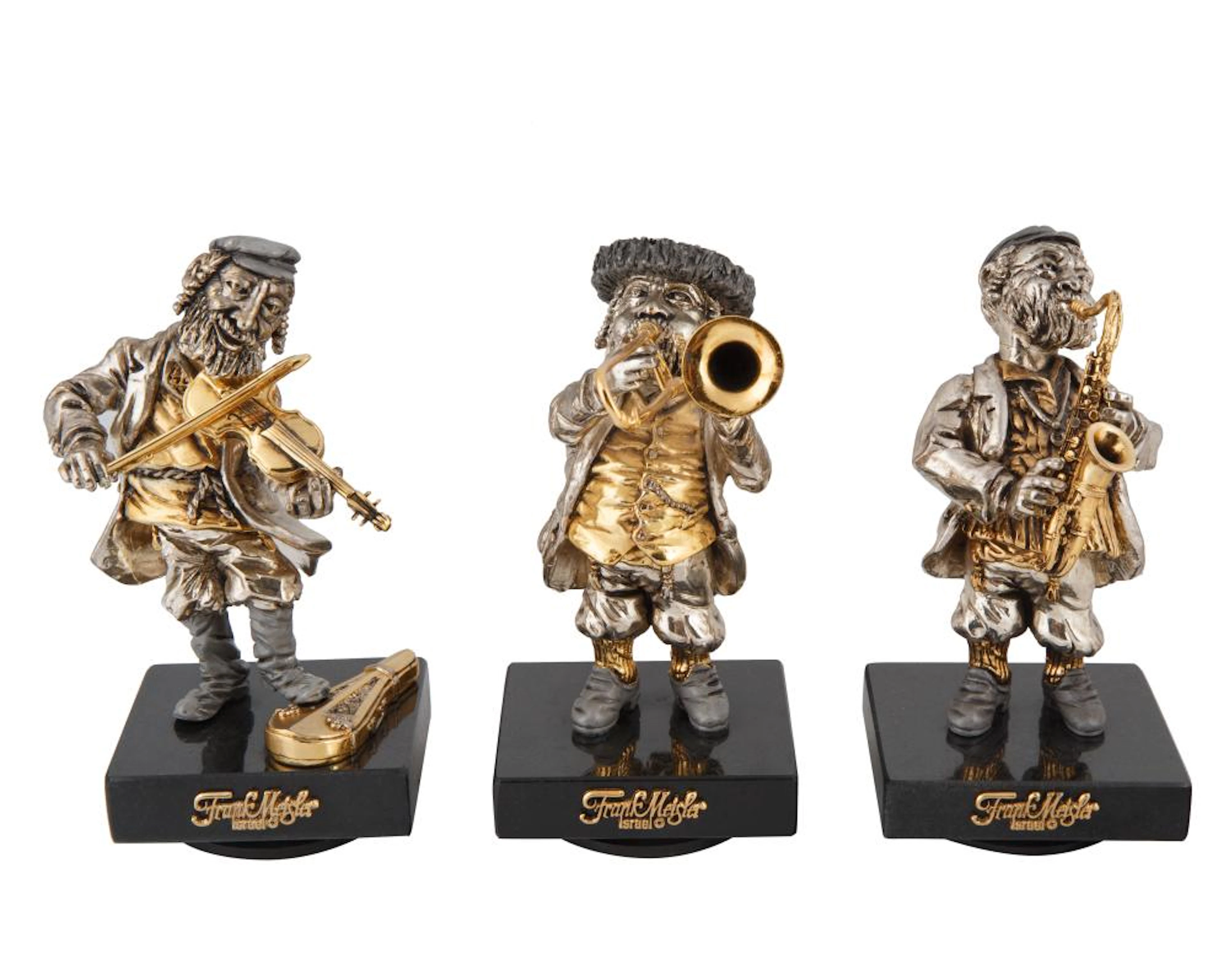 FRANK MEISLER (POLISH-ISRAELI 1929-2018), GROUP OF THREE MUSICIAN SCULPTURES