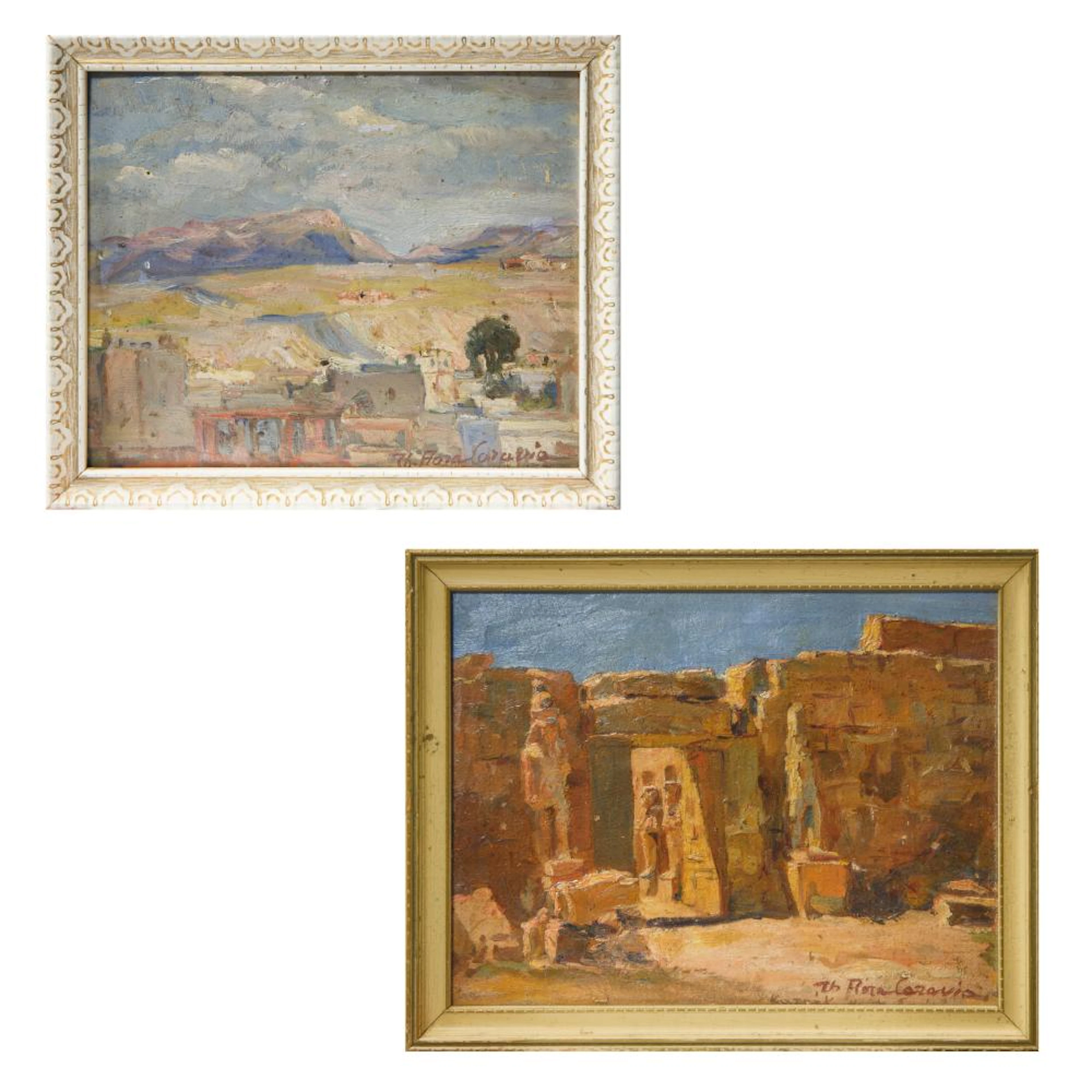 THALIA FLORA KARAVIA (GREEK 1871-1960), TWO NORTH AFRICAN LANDSCAPES