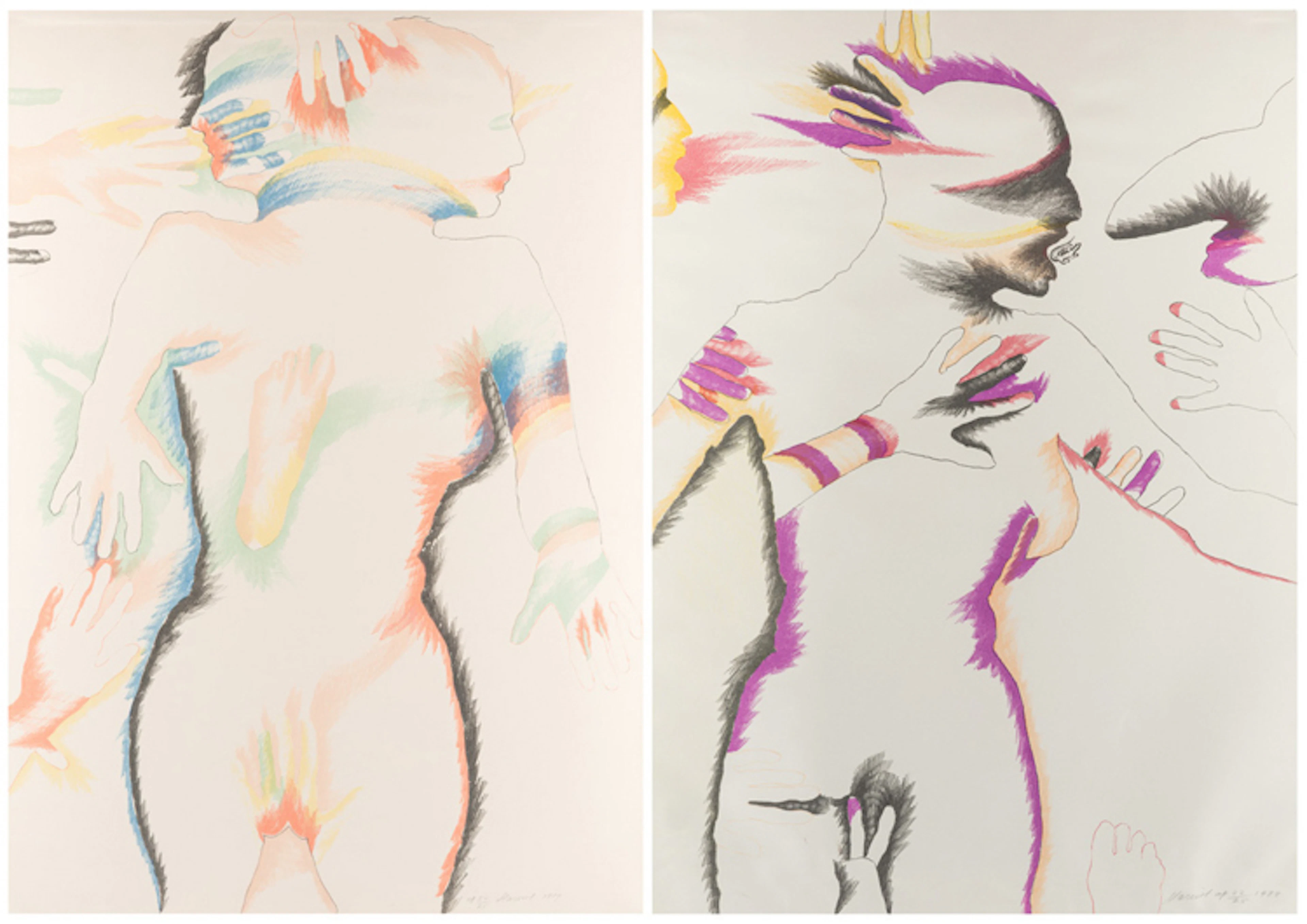 A PAIR OF PRINTS BY MARISOL ESCOBAR (VENEZUELAN-FRENCH, 1930-2016)