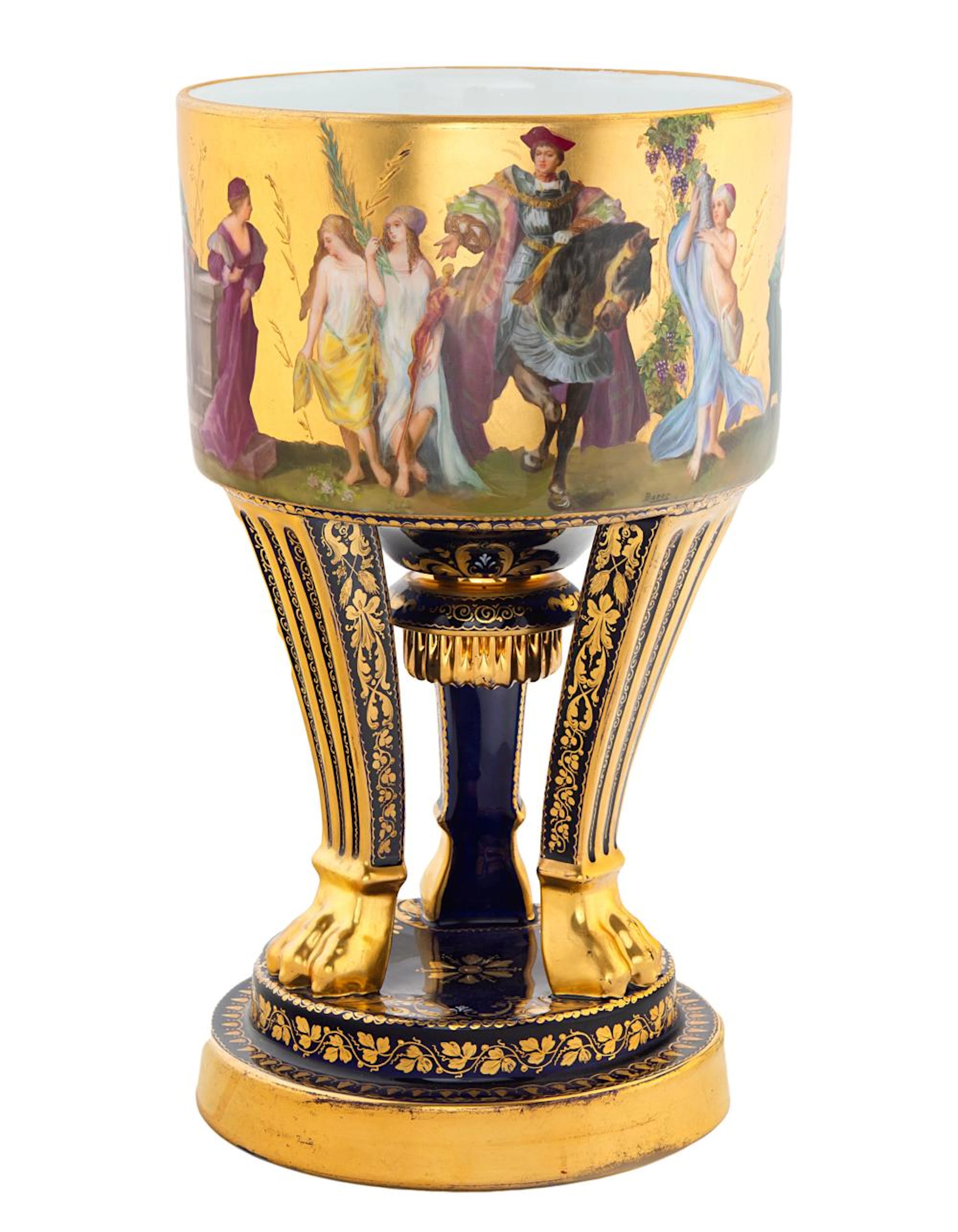AN AUSTRIAN PORCELAIN CENTERPIECE AFTER HANS MAKART (AUSTRIAN 1840-1884)