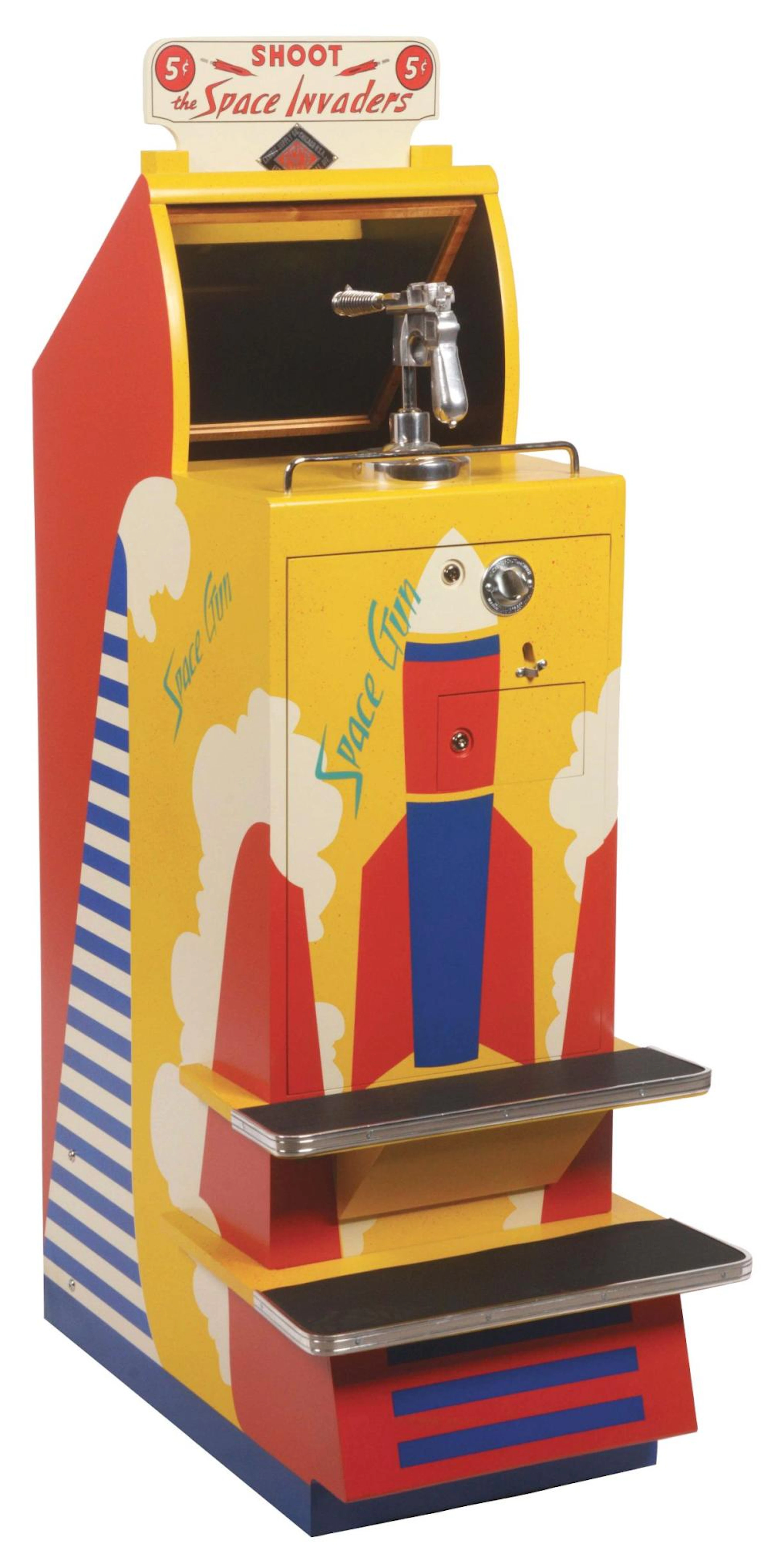 5¢ EXHIBIT SUPPLY "SHOOT THE SPACE INVADERS" ARCADE GAME.